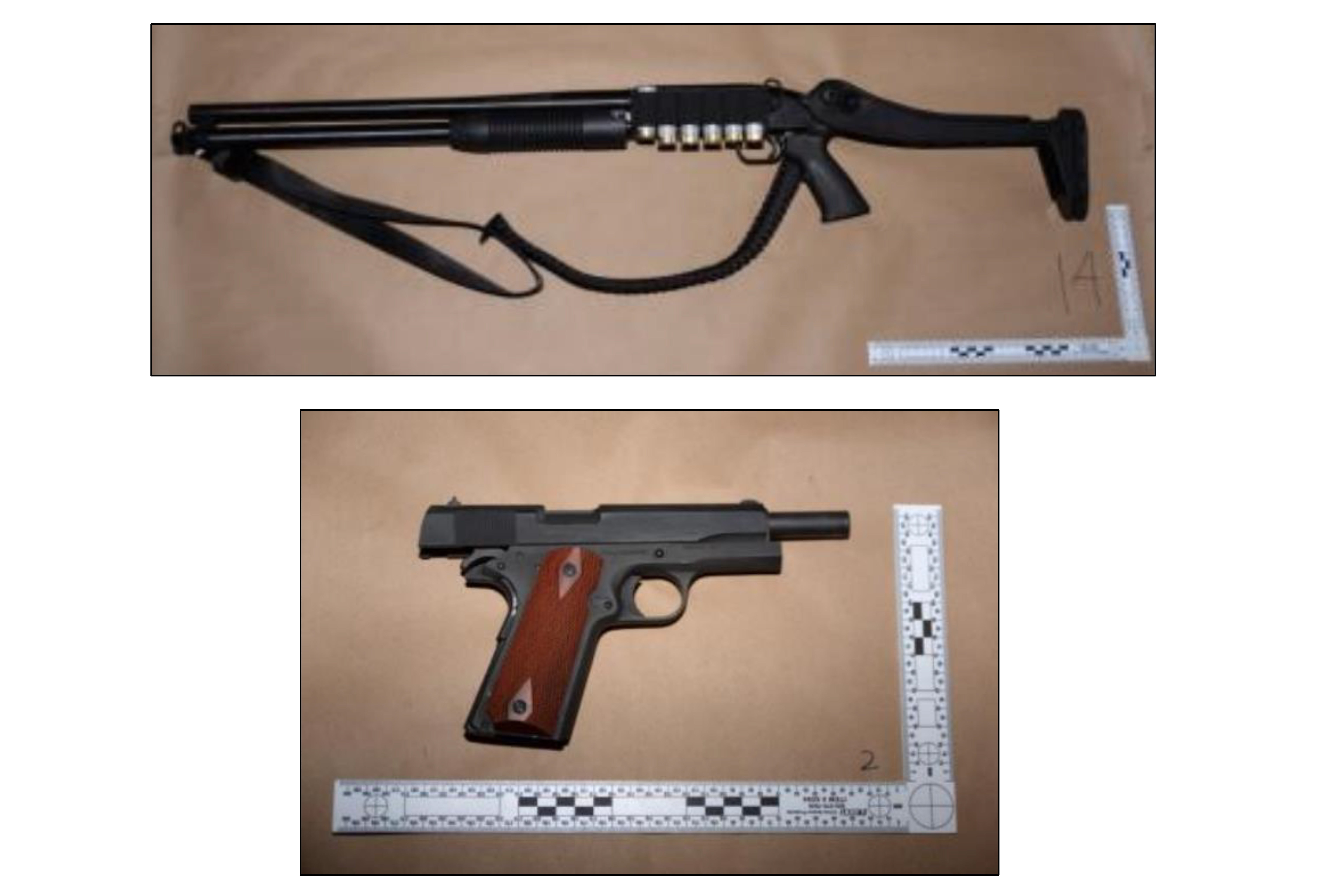 Some of nan weapons and shotgun ammunition that Cole Tomas Allen had connected him