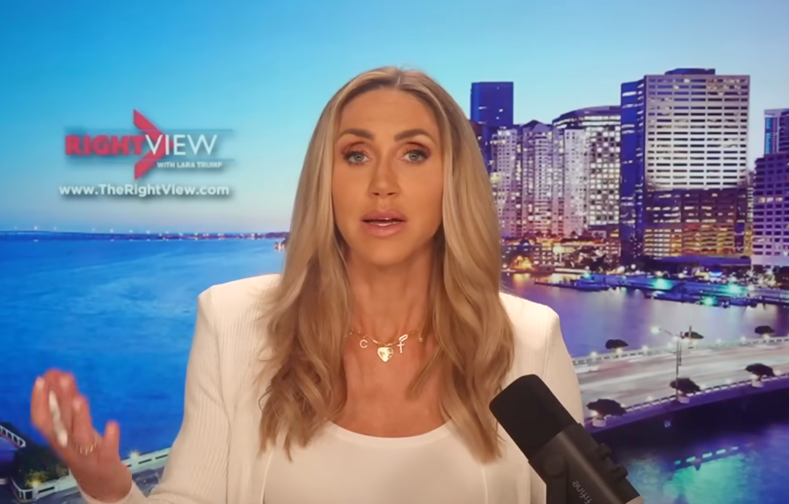 Lara Trump discusses a genuinely chaotic conspiracy mentation astir her brother-in-law connected her show The Right View