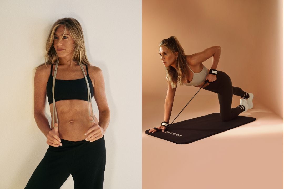 Jennifer Aniston uses the Pvolve training plan, which utilises specialist equipment such as the P3 trainer, pictured right