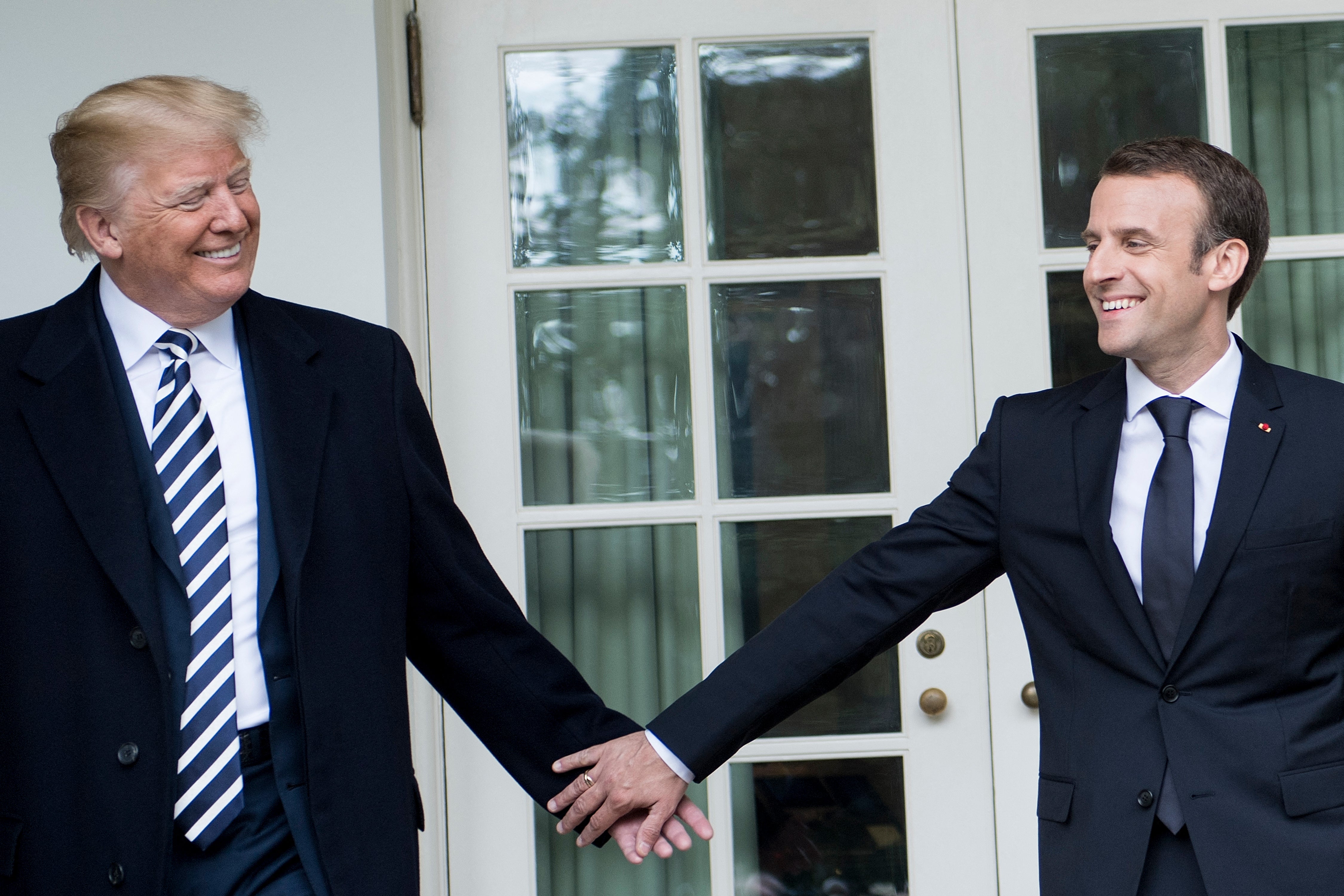Macron and Trump appeared friends during nan French leader's sojourn to nan US successful April 2018