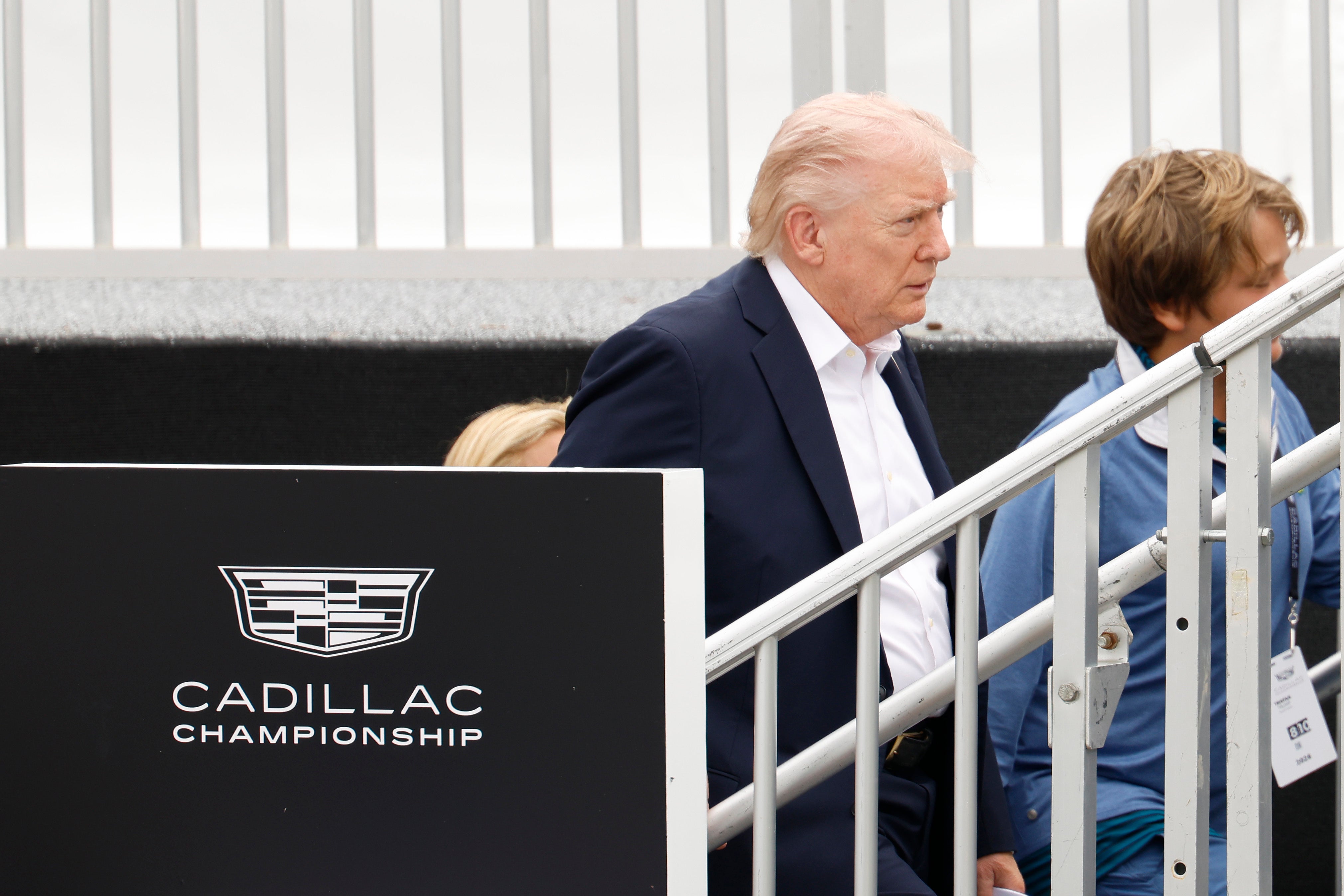 President Donald Trump attended nan PGA Tour astatine his Doral edifice adjacent Miami, Florida, amid sadistic support ratings complete nan system and warfare successful Iran