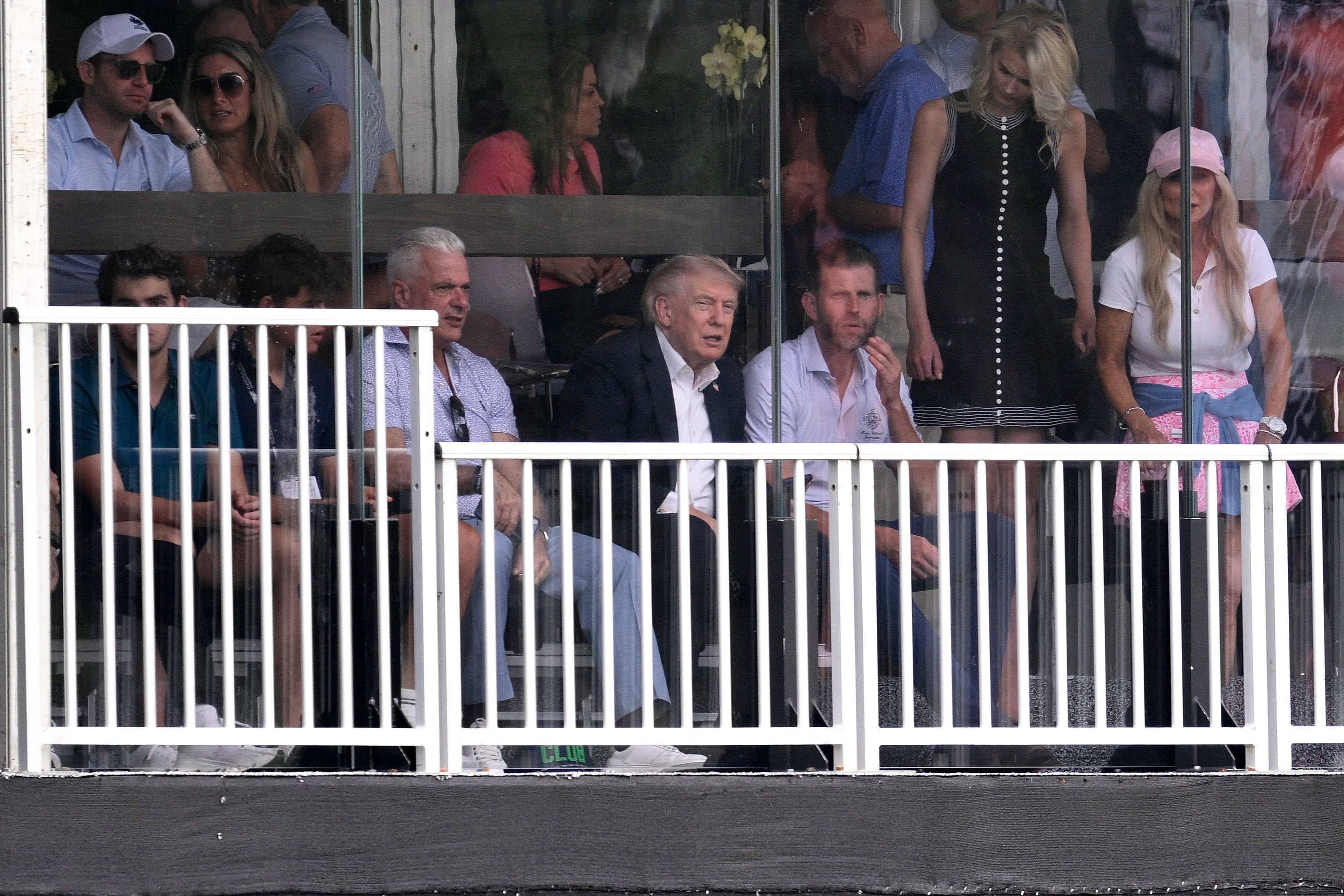 Trump, an avid golfer, golfed pinch players astatine nan tourney complete nan weekend, according to a CBS announcer