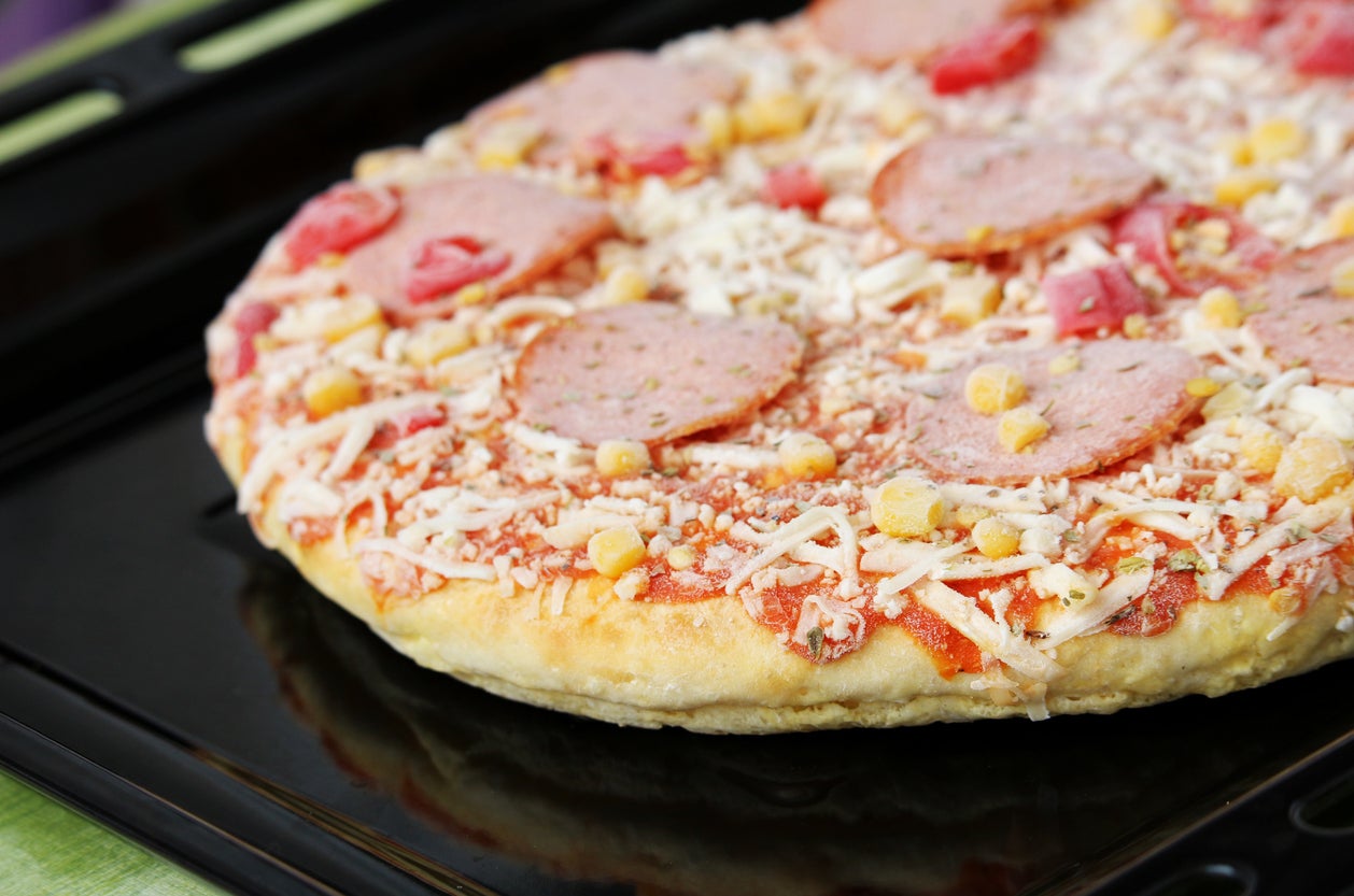 The frozen pizzas contained a dry milk powder that may have been contaminated with salmonella