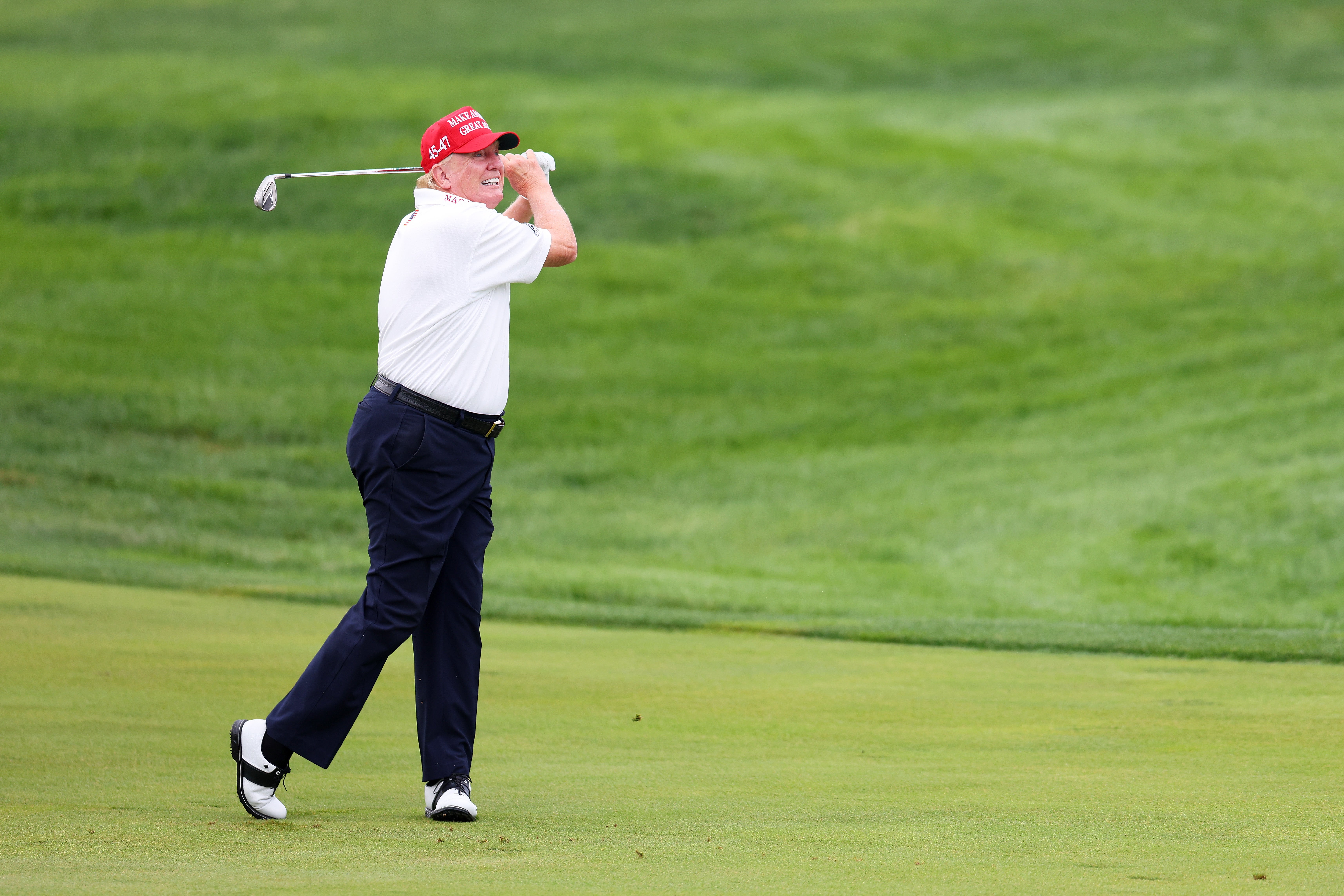 An online locator of Trump’s play outings estimated nan president has spent 124 of his 559 days successful agency golfing