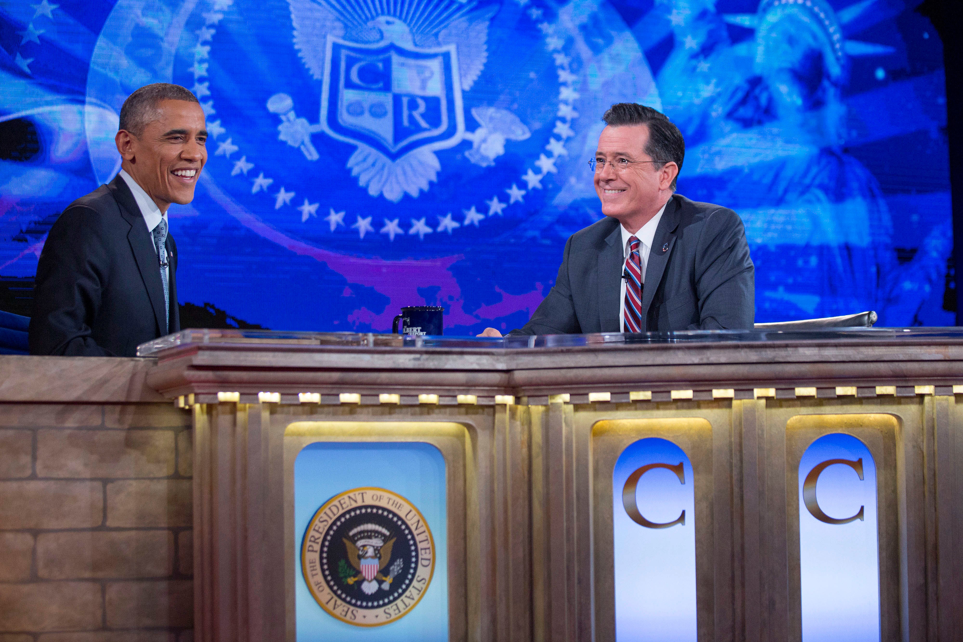 Colbert’s narration pinch nan erstwhile president goes backmost to his days connected Comedy Central