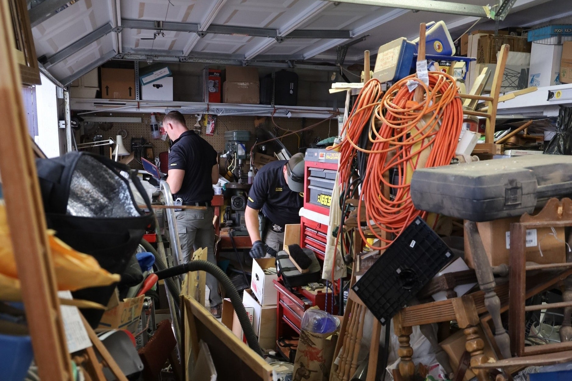 Authorities conducting a search at a home in Arroyo Grande, California, connected to the man convicted of killing Kristin Smart