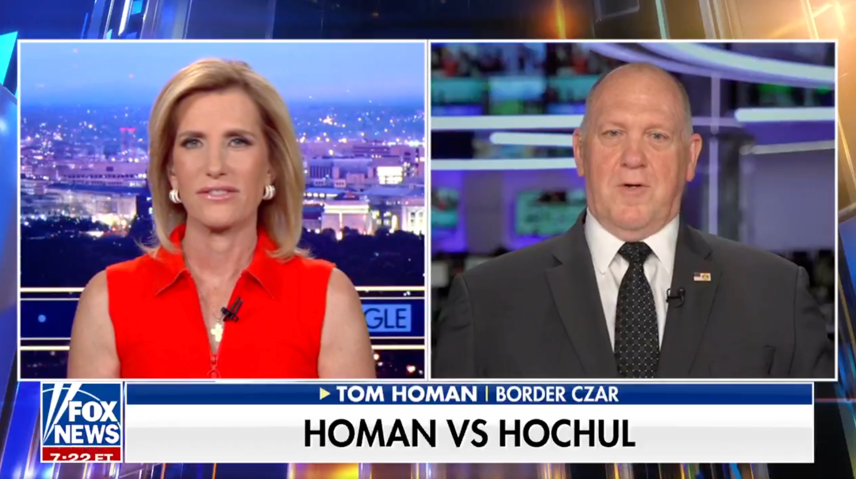 Tom Homan tells Laura Ingraham that ICE troops will beryllium sent into New York arsenic portion of nan Trump administration's forbidden migration crackdown