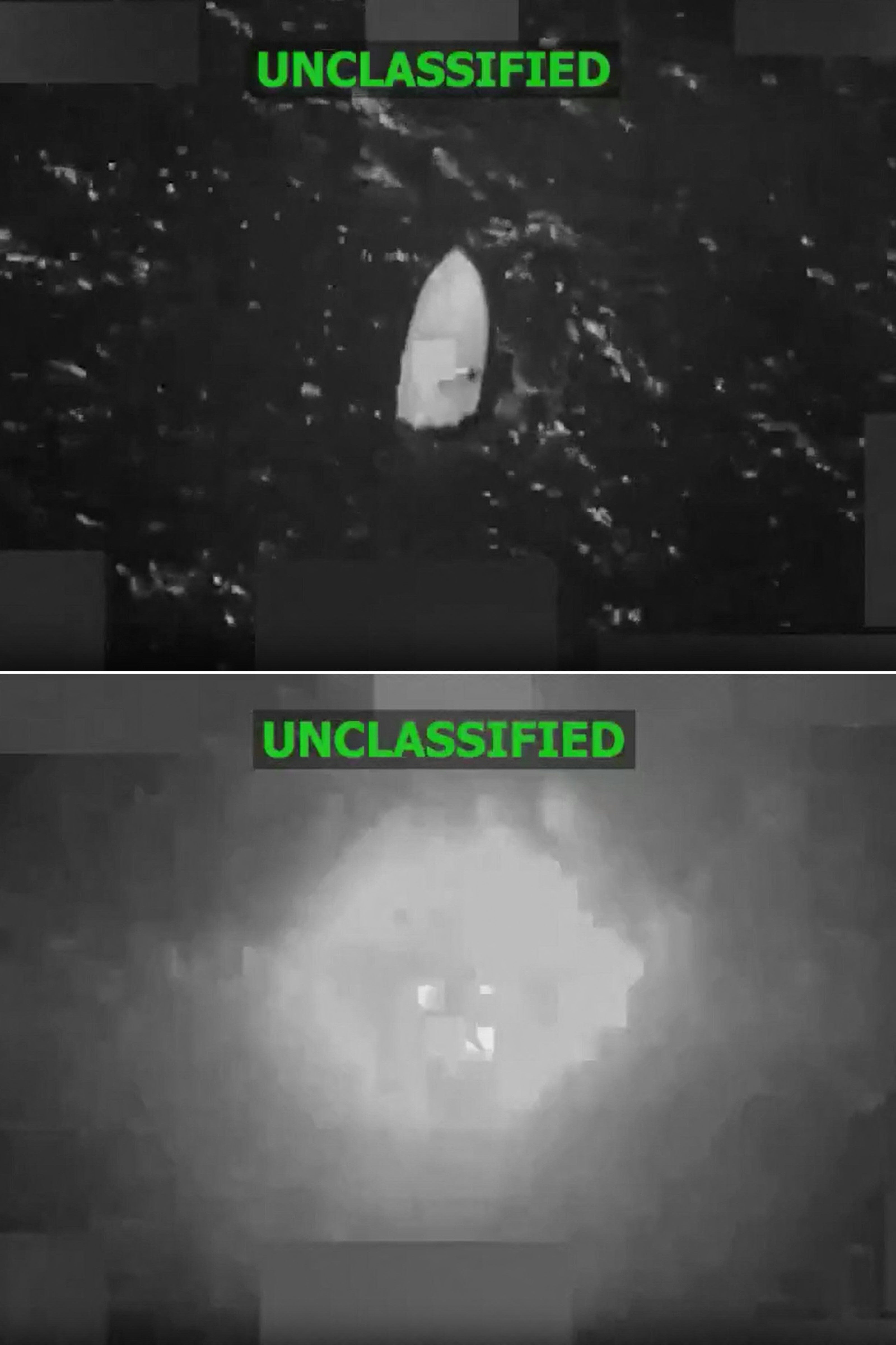 Images from earlier and aft a March 8 onslaught connected an alleged drug-running vessel successful nan eastbound Pacific Ocean show demolition that killed astatine slightest six people, adding to a decease toll that is now reaching 200