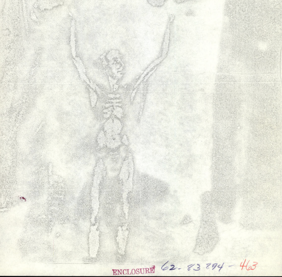 A Virginia man asked the FBI to comment on a picture that shows a figure holding its arms up and looking upward