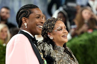 <p>A$AP Rocky and Rihanna attend the 2026 Met Gala</p>