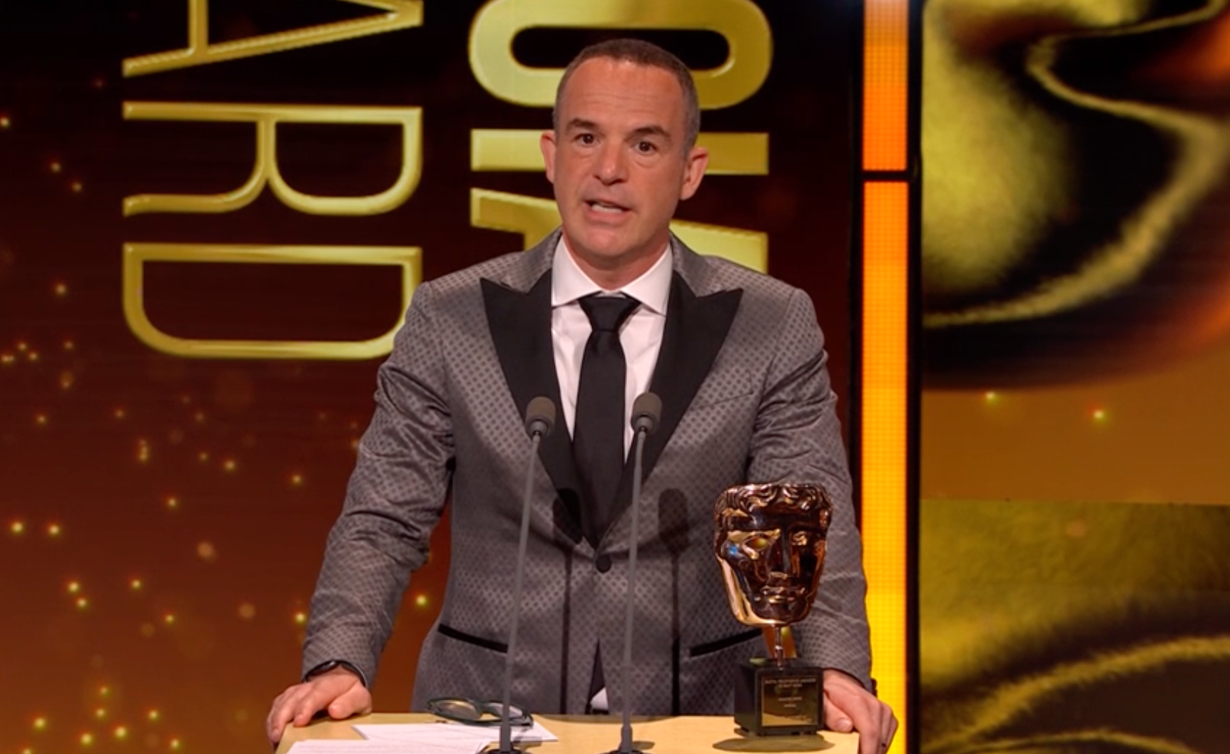 Martin Lewis tearfully recalls his mother’s death in emotional TV Bafta speech