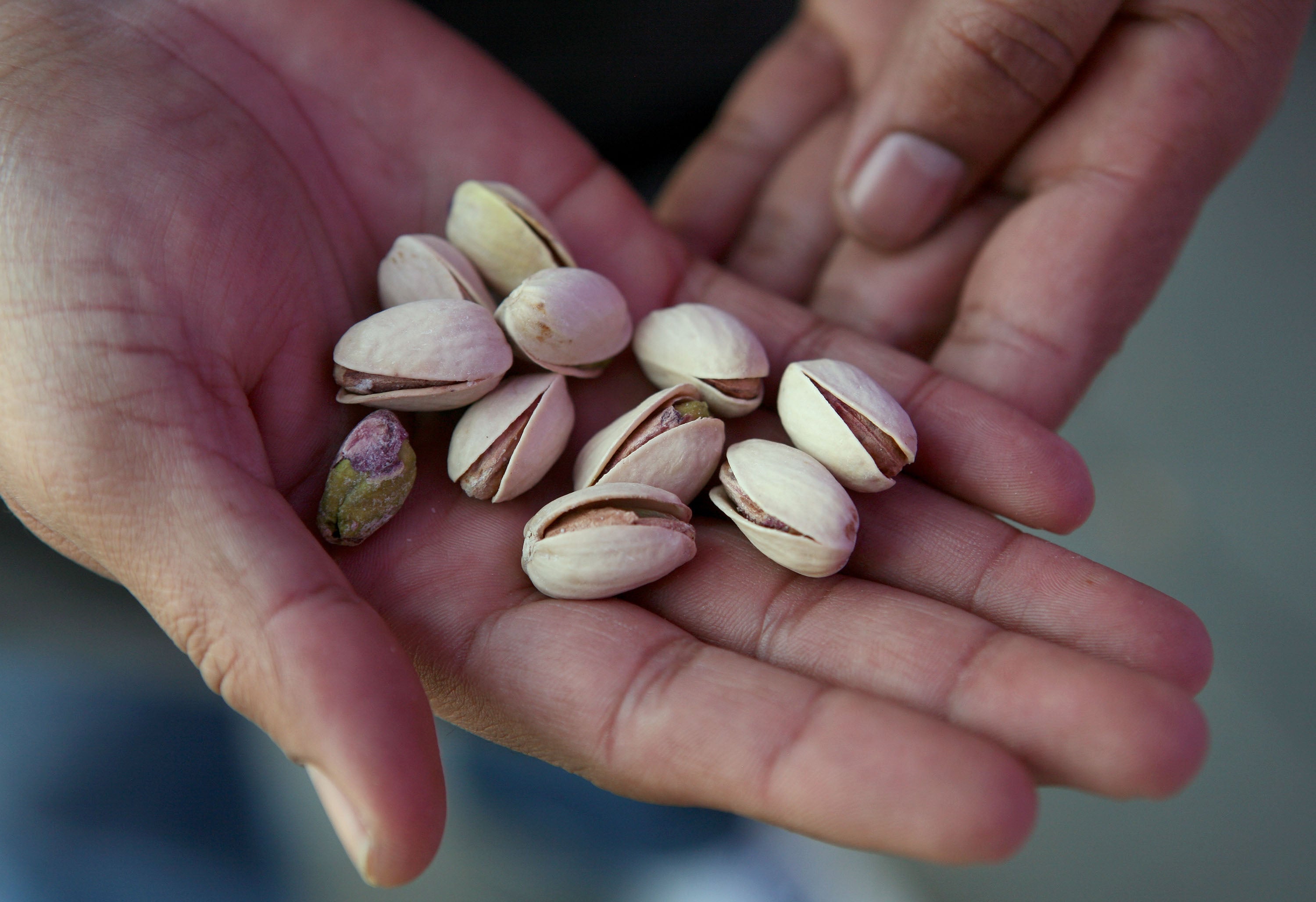 An ounce of pistachios have as much protein as an egg