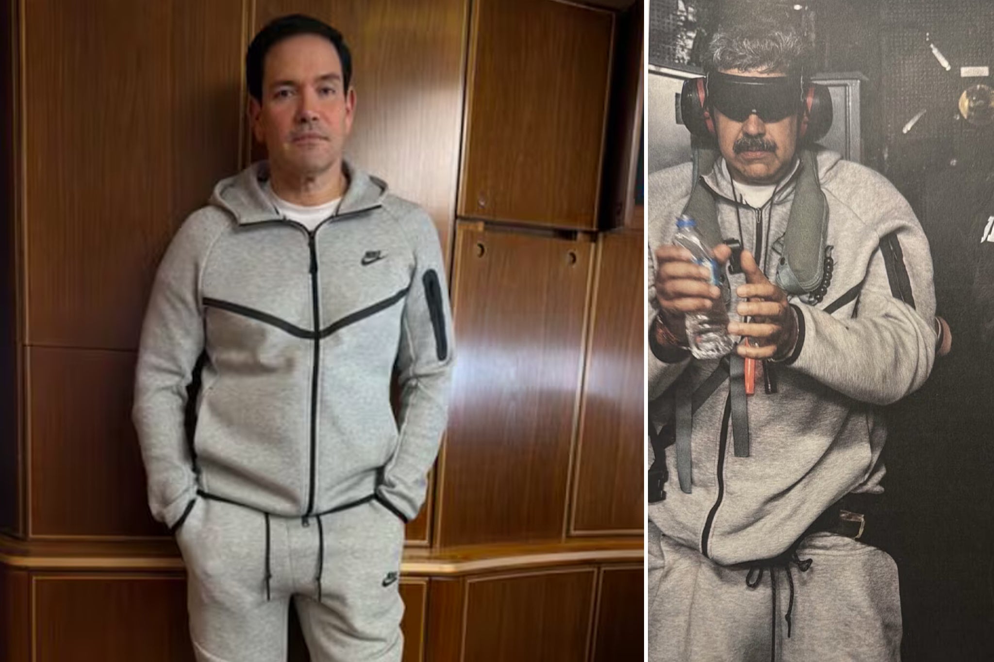 Marco Rubio denied that he intended to mock Venezuela’s president erstwhile he posed for this image