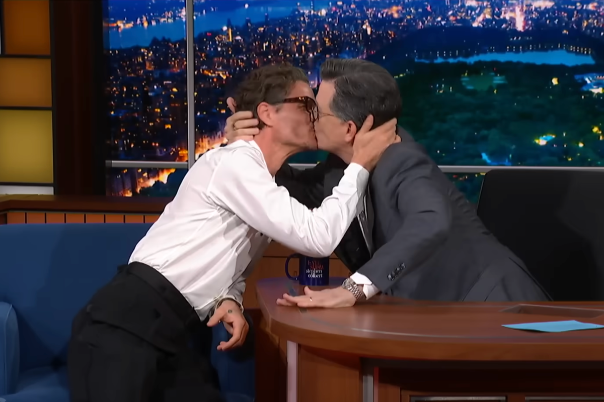 Pedro Pascal shares kiss with Stephen Colbert as Late Show host lets loose before finale
