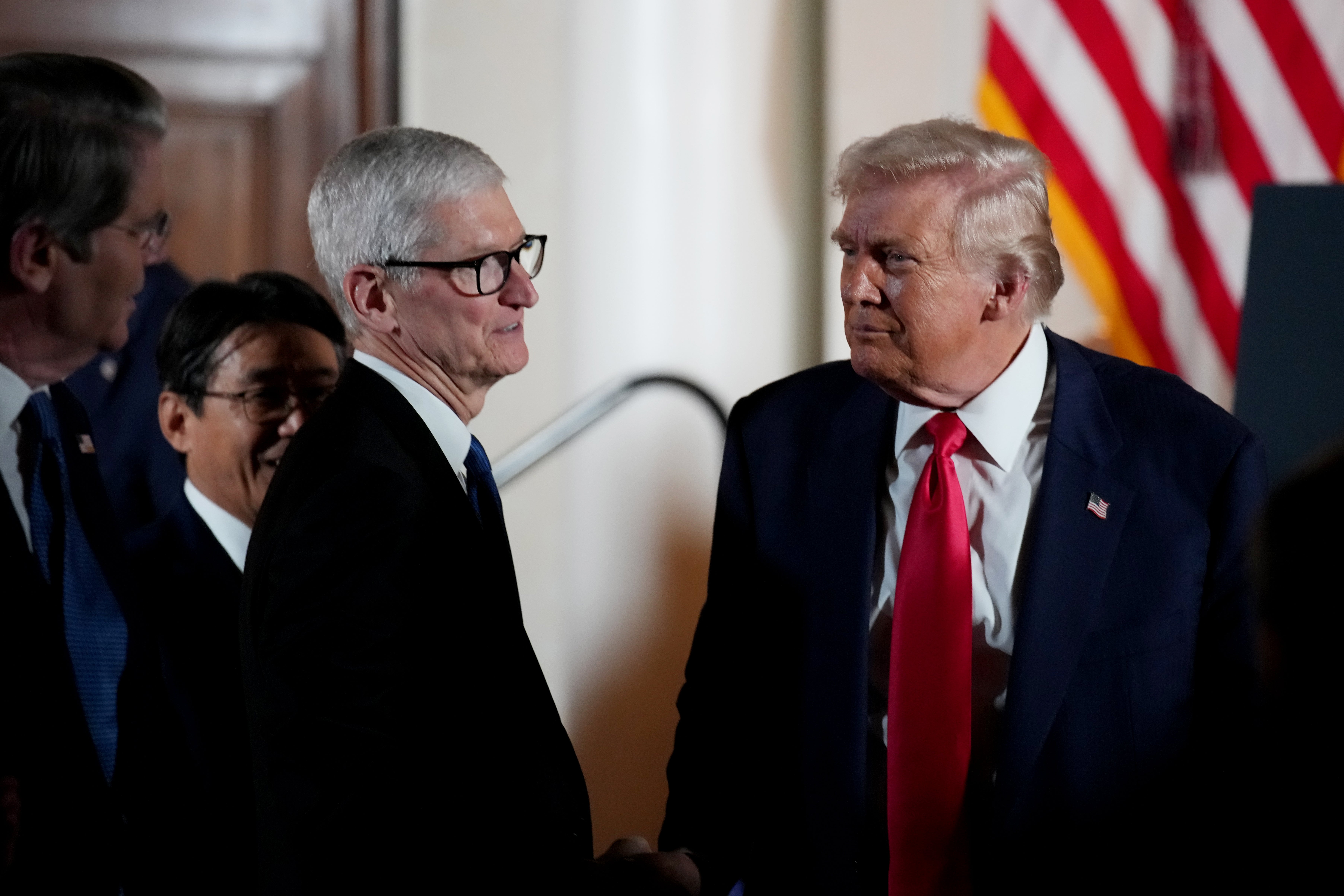 Apple CEO Tim Cook will besides subordinate nan president's delegation