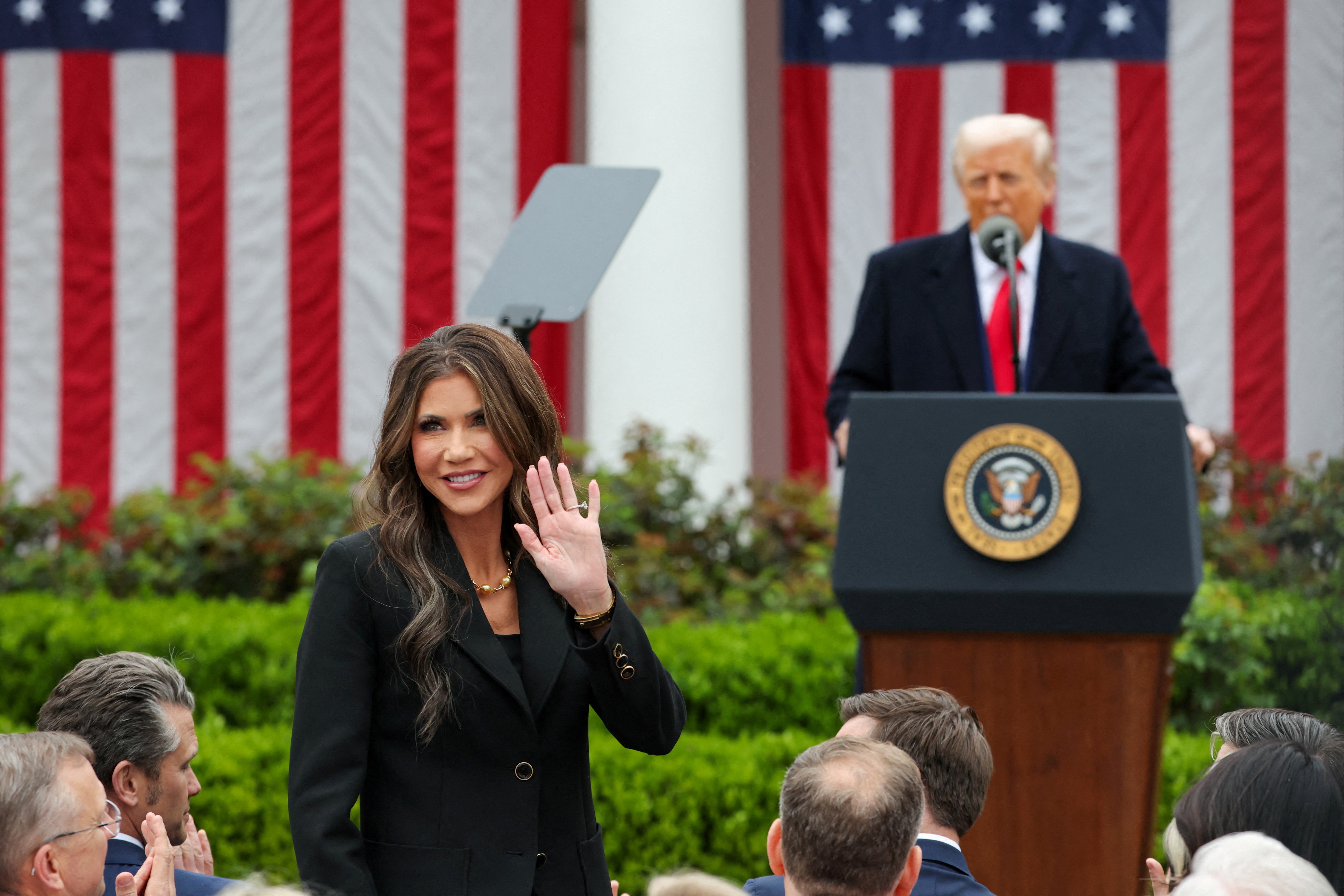 Noem, who was ousted from her domiciled successful March, intended to usage $38 cardinal to move monolithic quiet warehouses into migration detention centers to assistance successful Trump’s wide deportation agenda