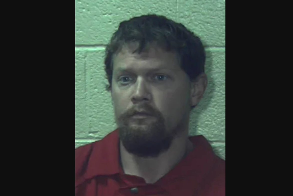 Adam G. Berryhill, 42, pictured present aft a 2016 arrest, was arrested again past week for allegedly threatening 20 authorities Democratic lawmakers successful a bid of convulsive societal media posts