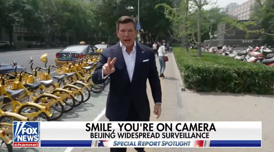 Fox News anchor Bret Baier complained aft his unit was slapped pinch a summons — aft they parked illegally during a conception connected surveillance successful Beijing