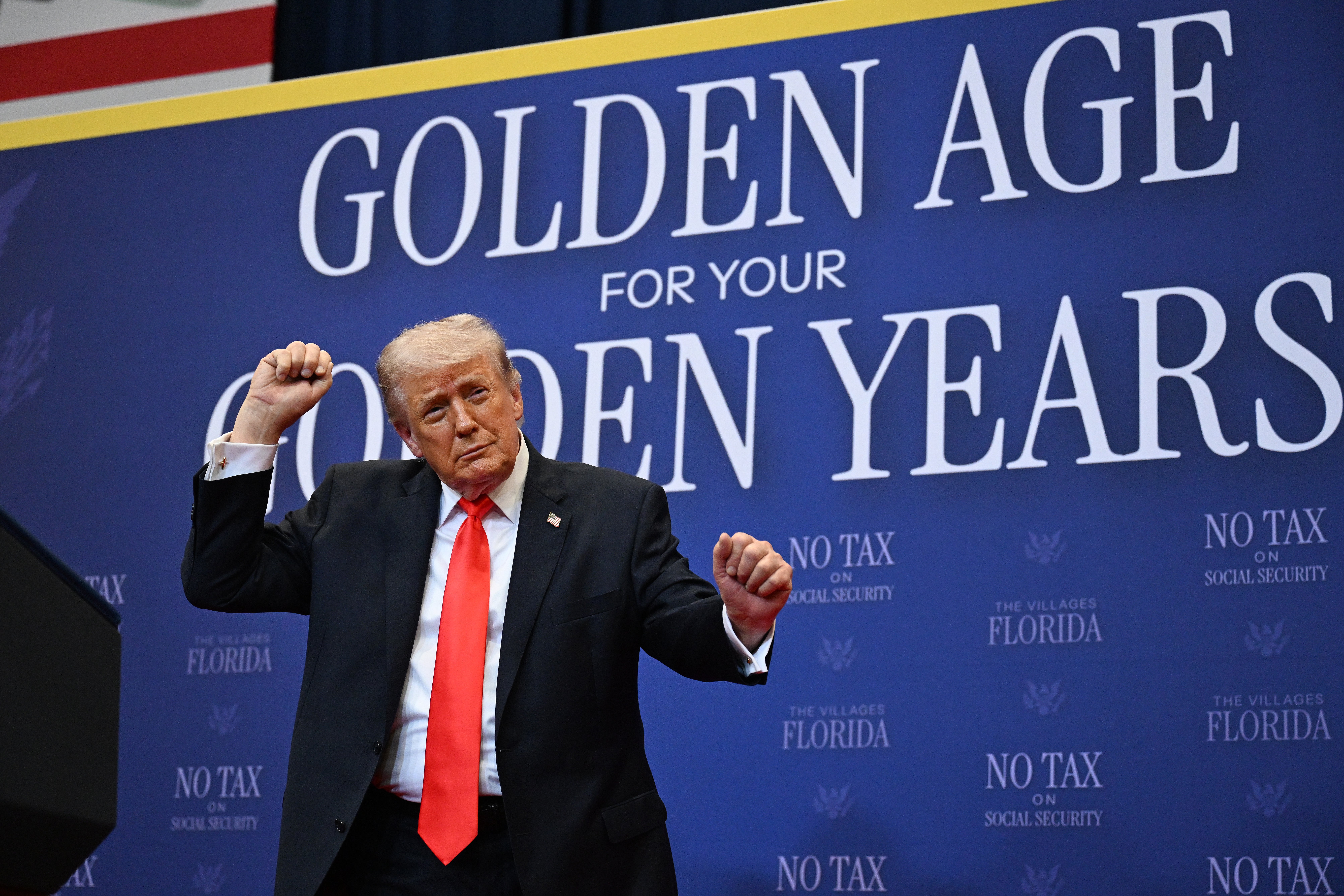 Trump performs his signature creation to nan ‘YMCA’ astatine nan extremity of his rallies and speeches