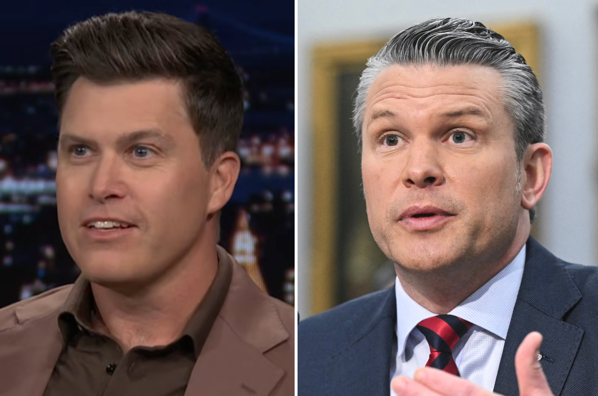 https://static.the-independent.com/2026/05/15/14/22/Colin-Jost-and-Pete-Hegseth.png?trim=0,7,0,7&width=1200&height=800&crop=1200:800