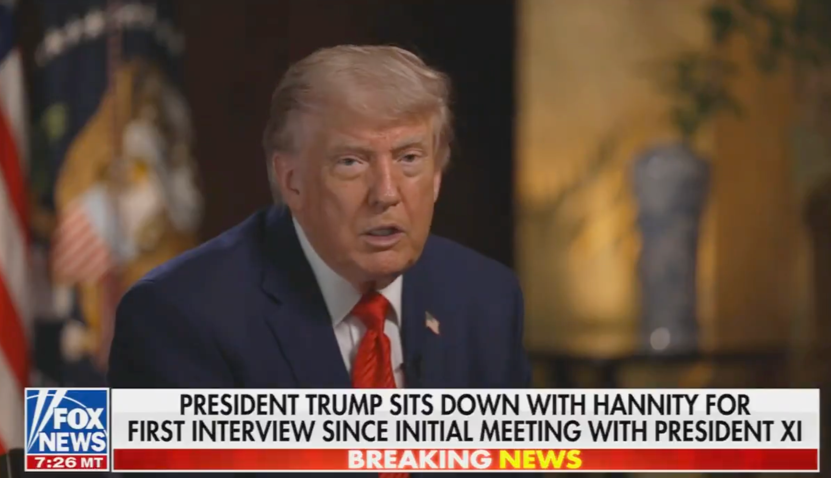 Donald Trump unveiled a caller disparaging nickname for Democrats during an question and reply pinch Fox News successful Beijing