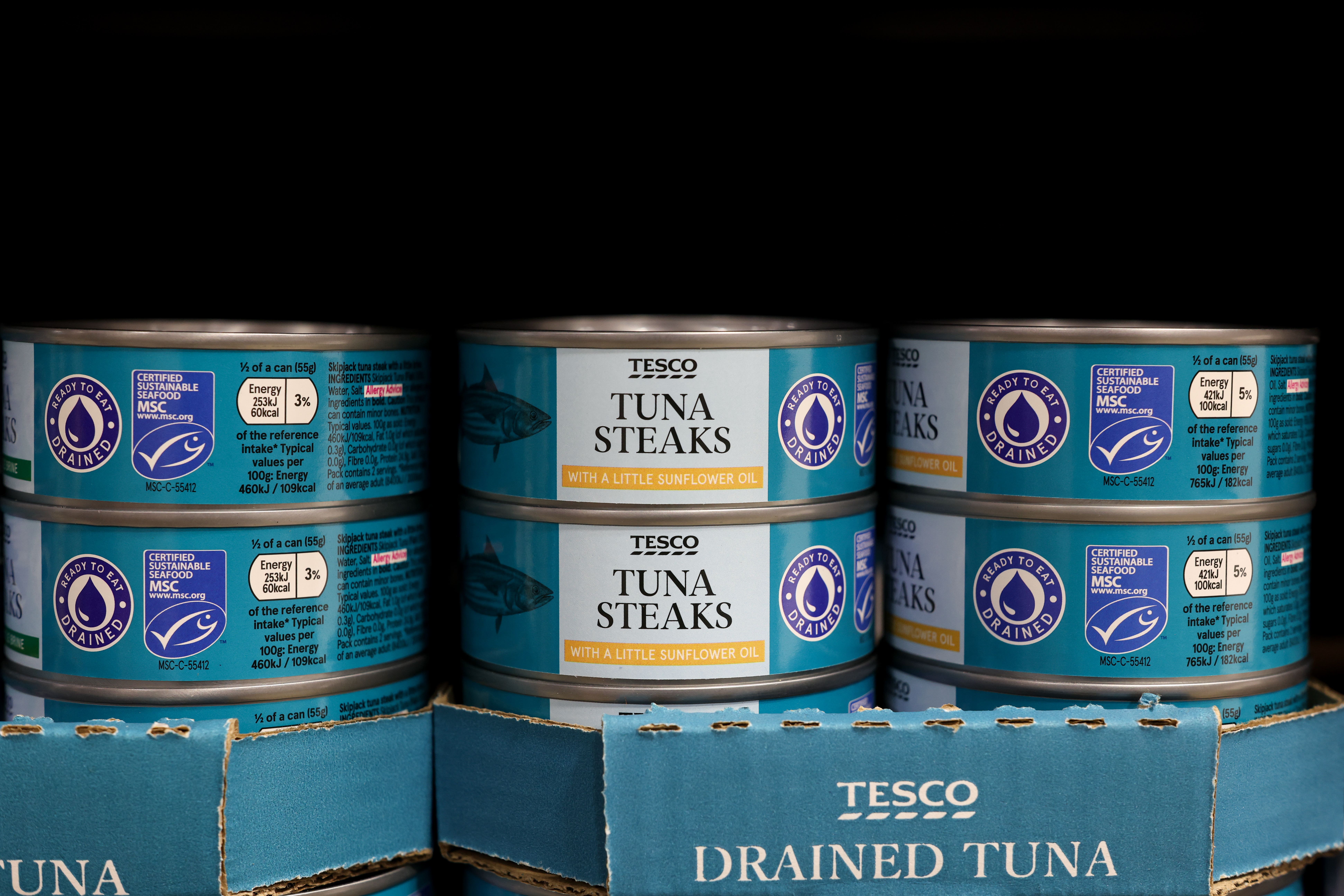 Tesco said all its tuna products are sustainably sourced