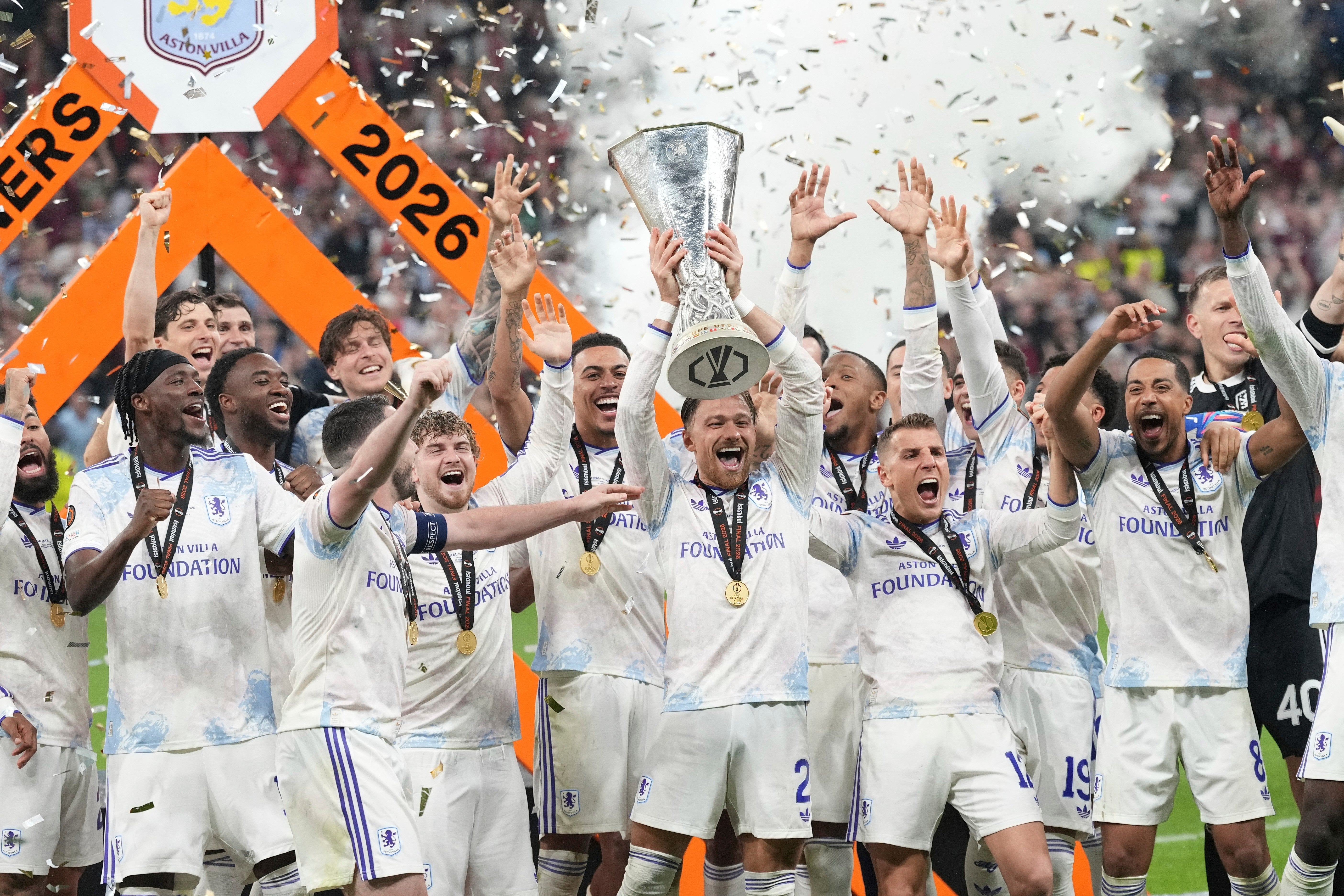 Aston Villa were crowned Europa League champions