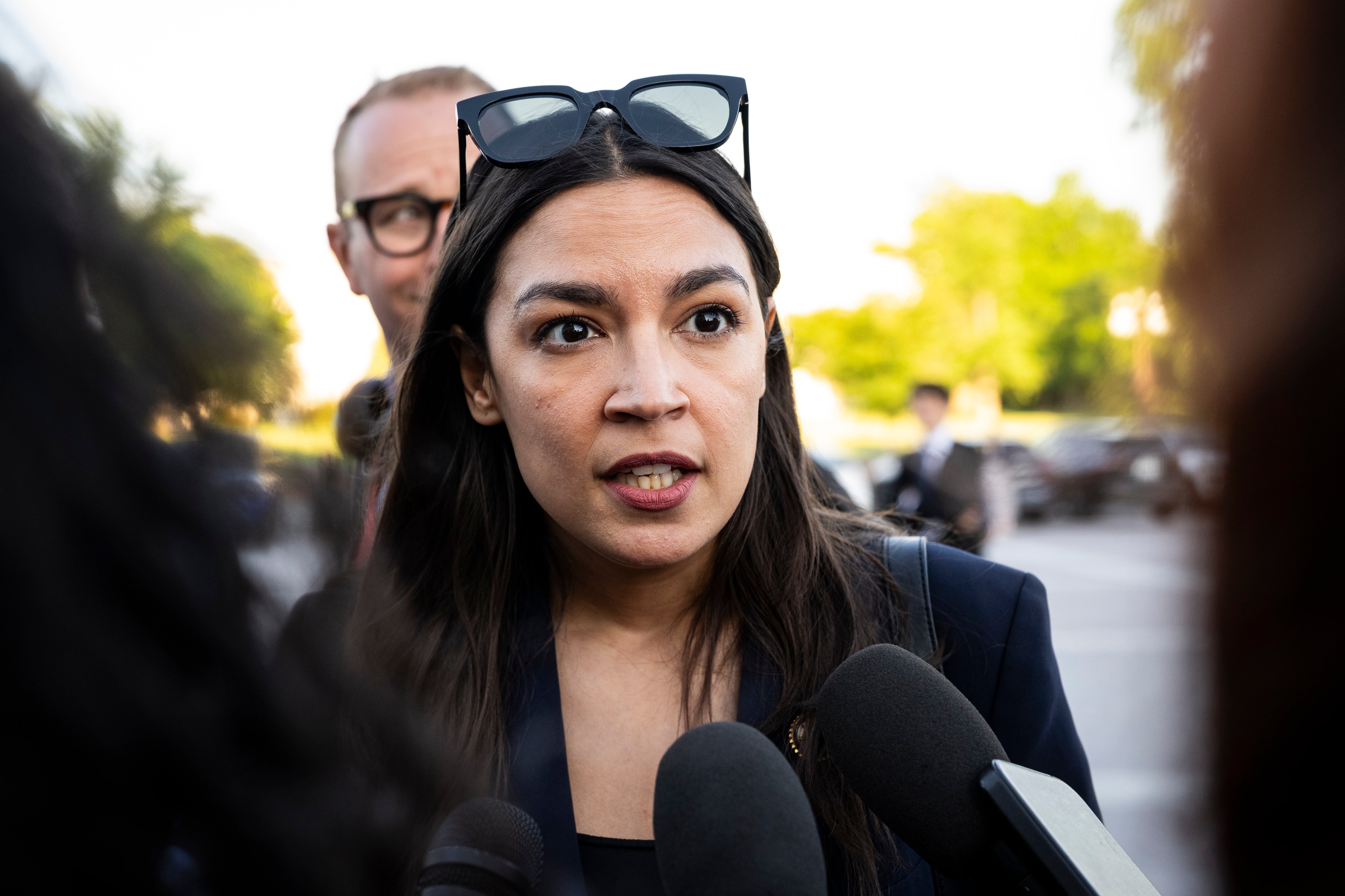 ‘I haven’t waded into that primary,” Rep. Alexandria Ocasio-Cortez said erstwhile asked astir superior allegations against nan chap Democrat vying for Maine’s Senate seat