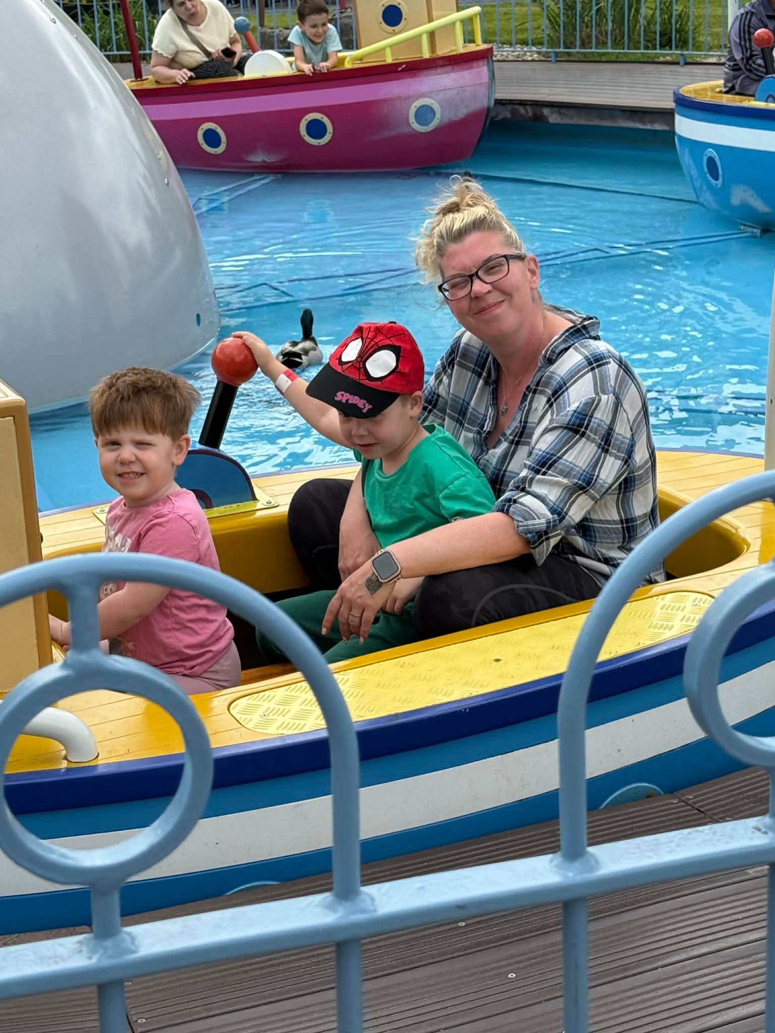 Sarah with Felicity and Xavier (Collect/PA Real Life)