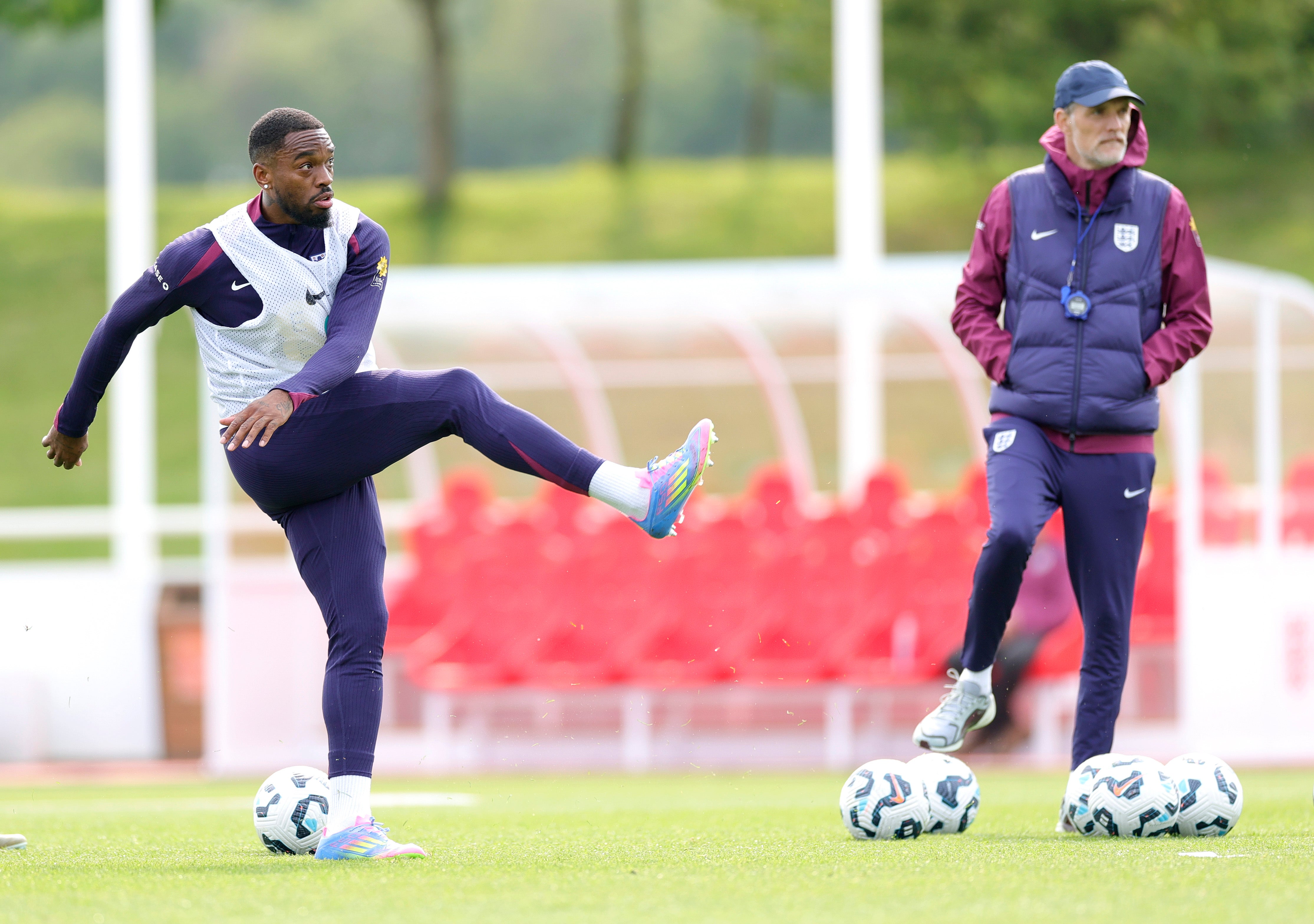 Toney en Inglaterra entrenando con Tuchel