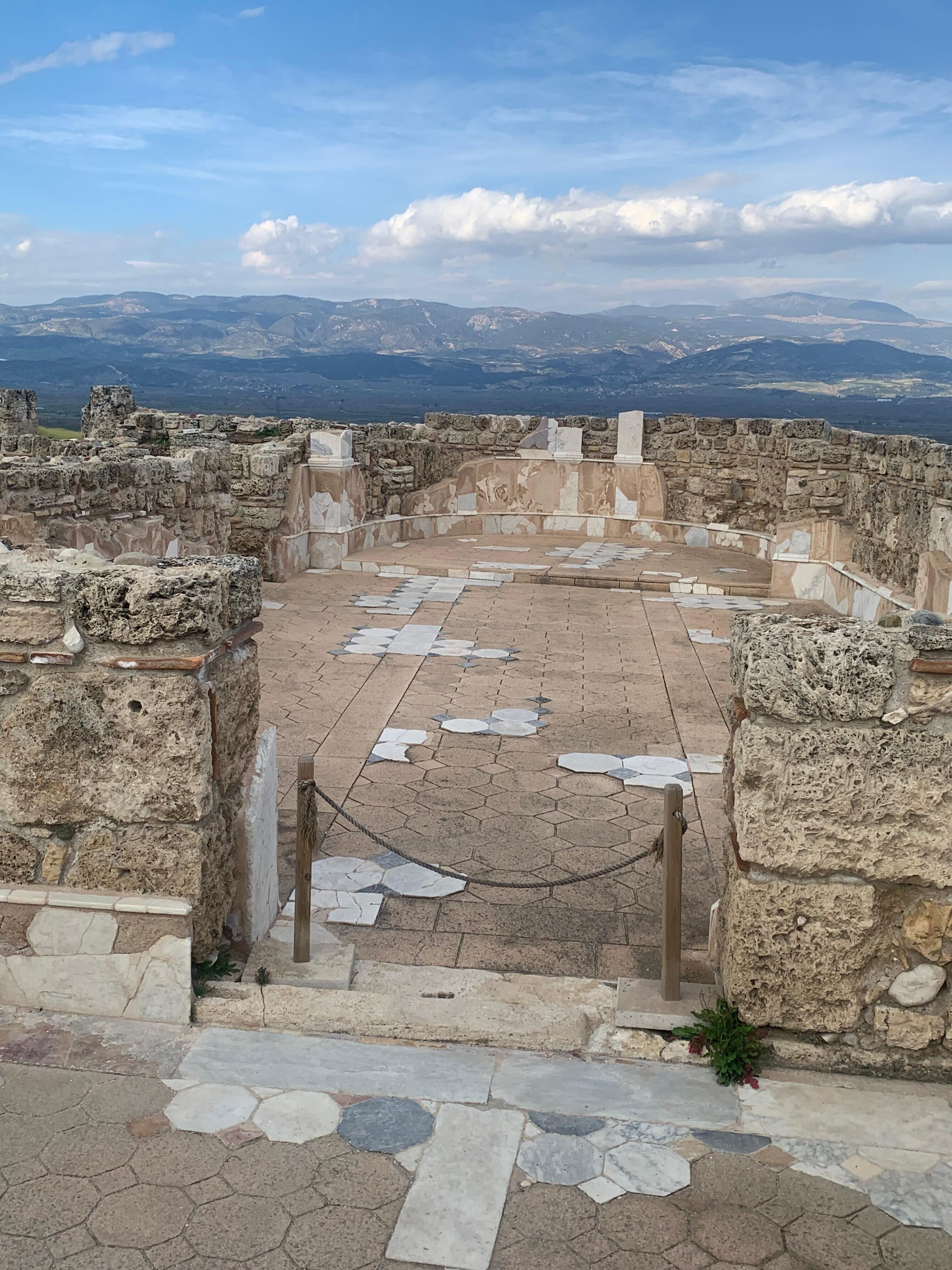 Before Christians constructed purpose-built churches, they often met together in private houses, equipped with sometimes specially designed rooms, known as 'house churches'. Only around half a dozen early examples are known - including this recently discovered 4th century one from the ancient ruined city of Laodicea in western Turkey.
