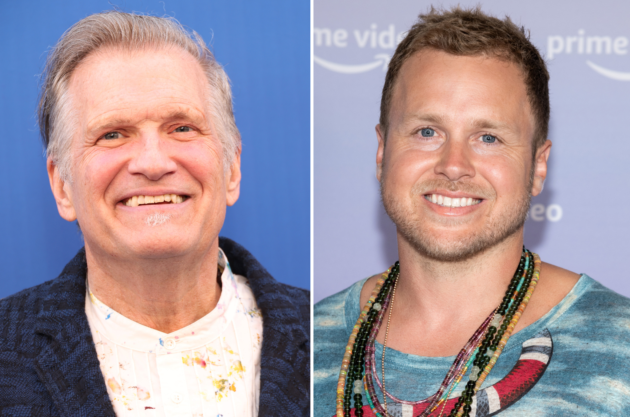 <p>Drew Carey (left) slammed Spencer Pratt (right), calling him a 'serial scammer' with no 'soul or moral compass'</p>