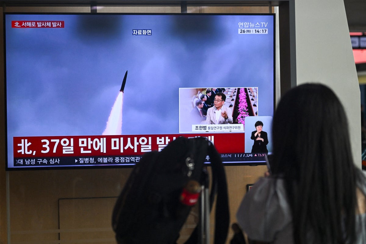 North Korea fires missiles as South Korean leader seeks nuclear submarines