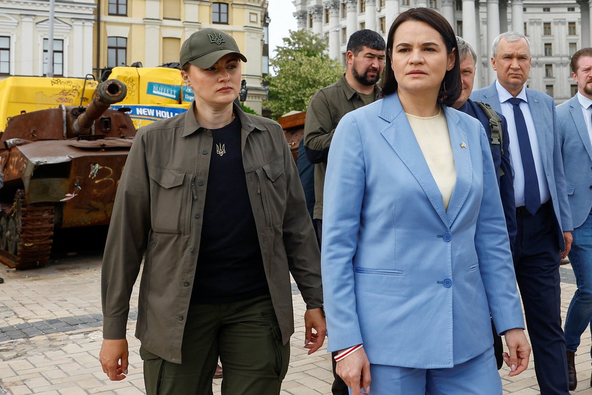 Belarus warned not to get ‘dragged into Russia's war' as opposition leader visits Ukraine