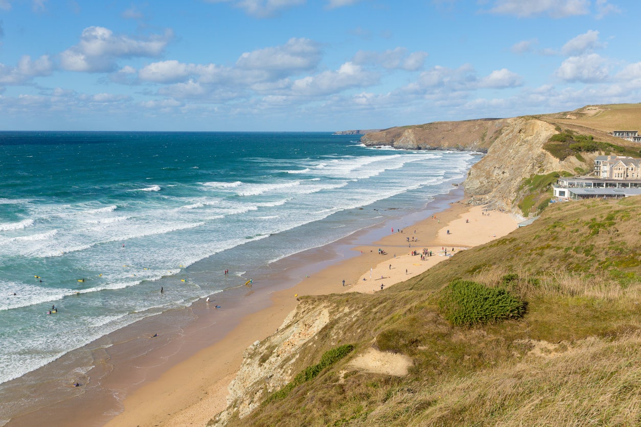 Enjoy views overlooking Watergate Bay in Cornwall