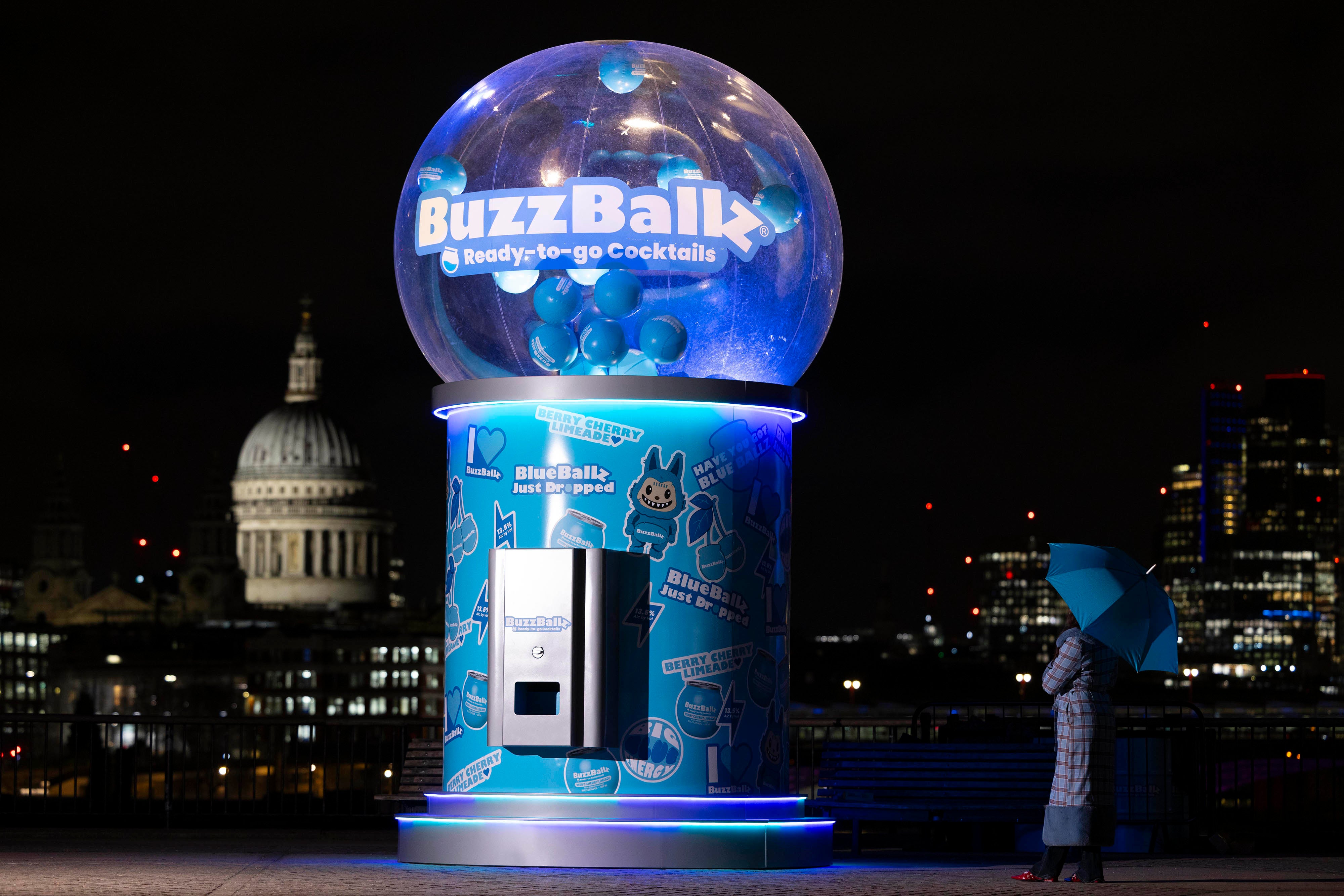Hardly subtle: the marketing behind brands like BuzzBalls is garish and seemingly to attract a younger cohort’s attention