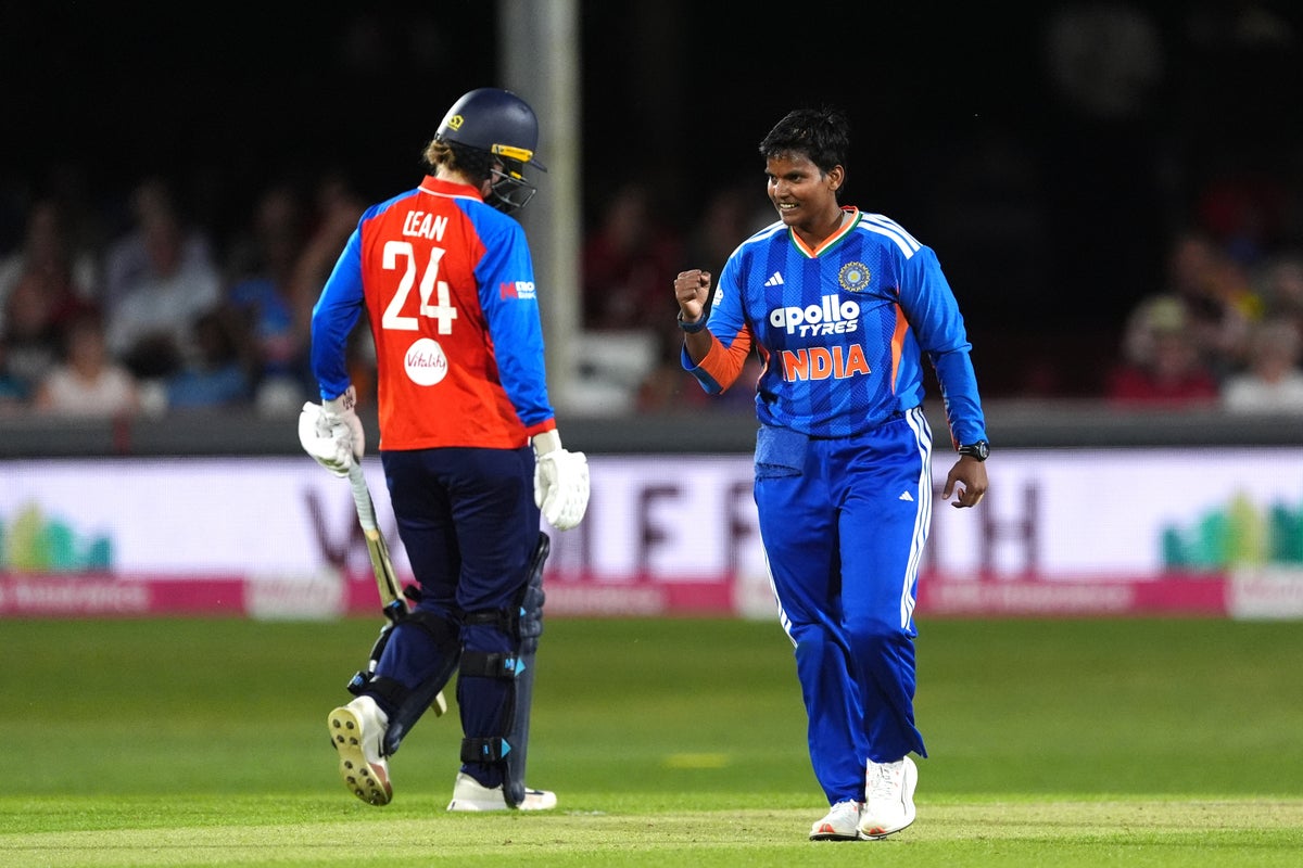England beaten by India in T20 series opener as batting collapse raises World Cup concern
