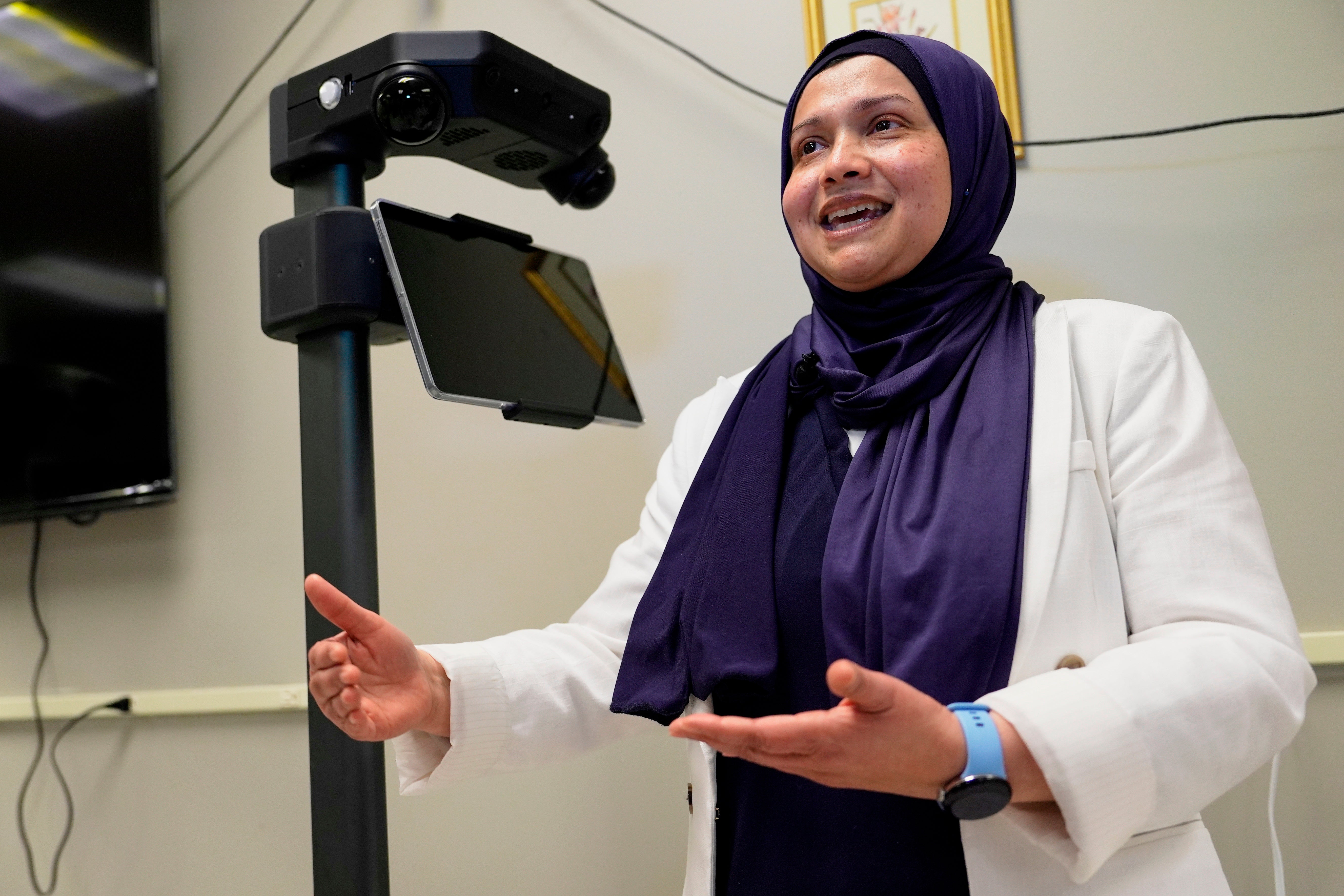 Momotaz Begum, a professor of machine sciences, speaks astir nan robotics programme astatine nan University of New Hampshire