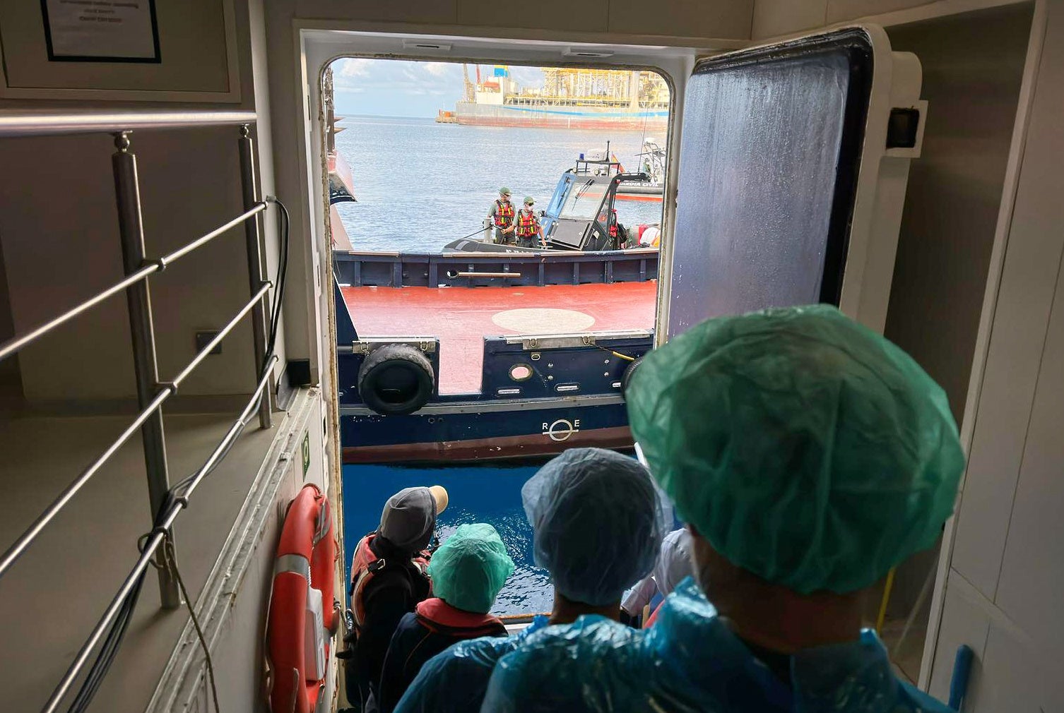 Passengers are being disembarked from nan hantavirus-stricken cruise vessel MV Hondius astatine nan larboard of Granadilla successful Tenerife