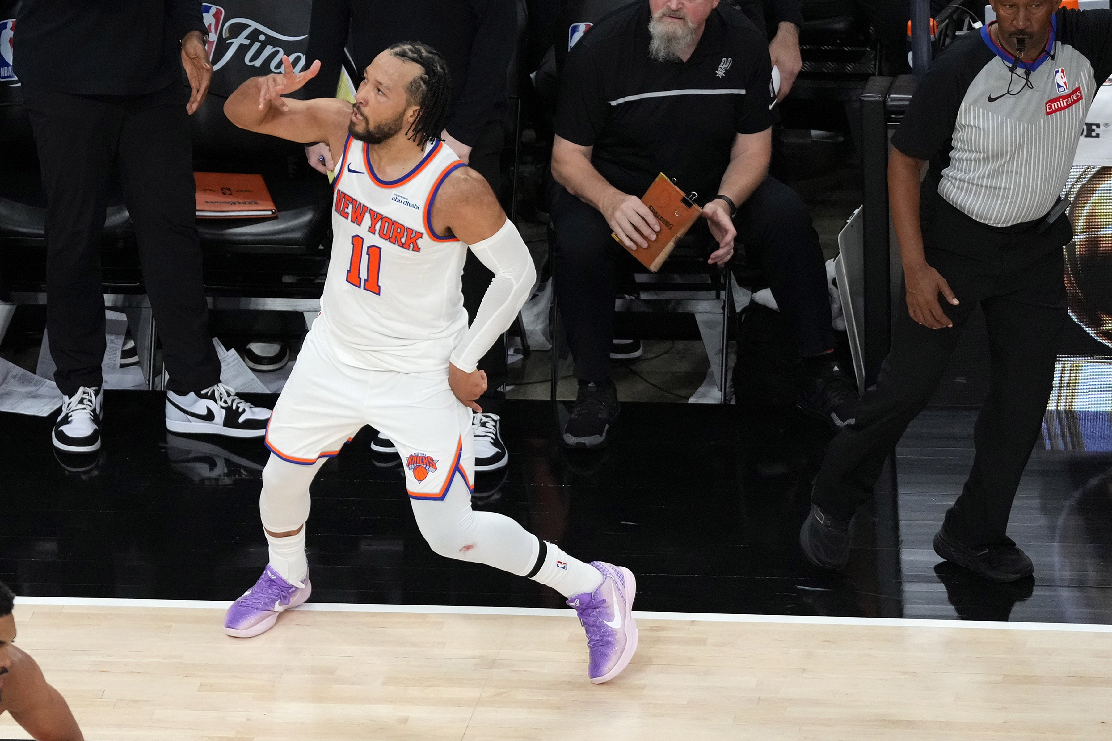 Jalen Brunson liderou o ataque dos Knicks no primeiro jogo