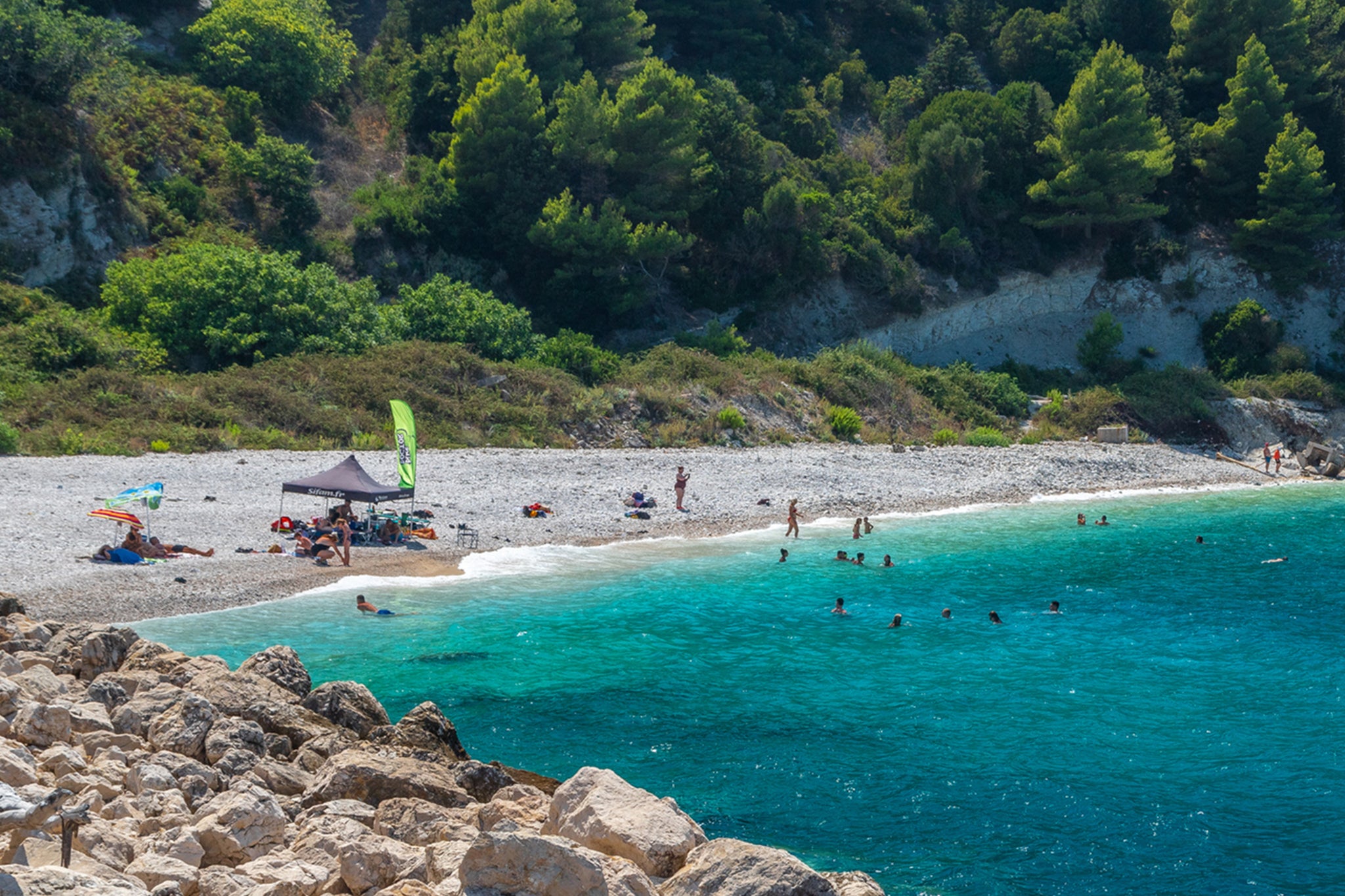 Sazan is an Albanian uninhabited land successful nan Mediterranean Sea