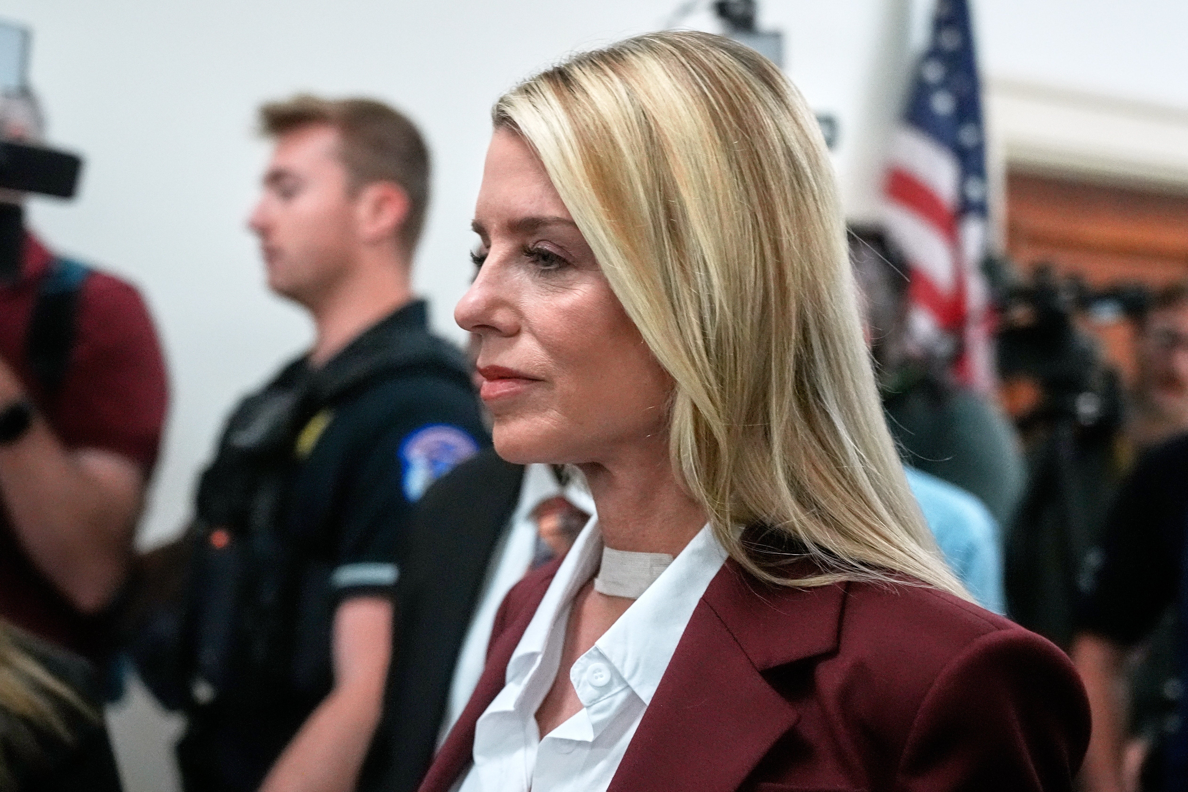 Pam Bondi said Todd Blanche was ‘in charge’ of nan ‘entire release’ of nan Epstein files during her question and reply pinch nan House Oversight Committee