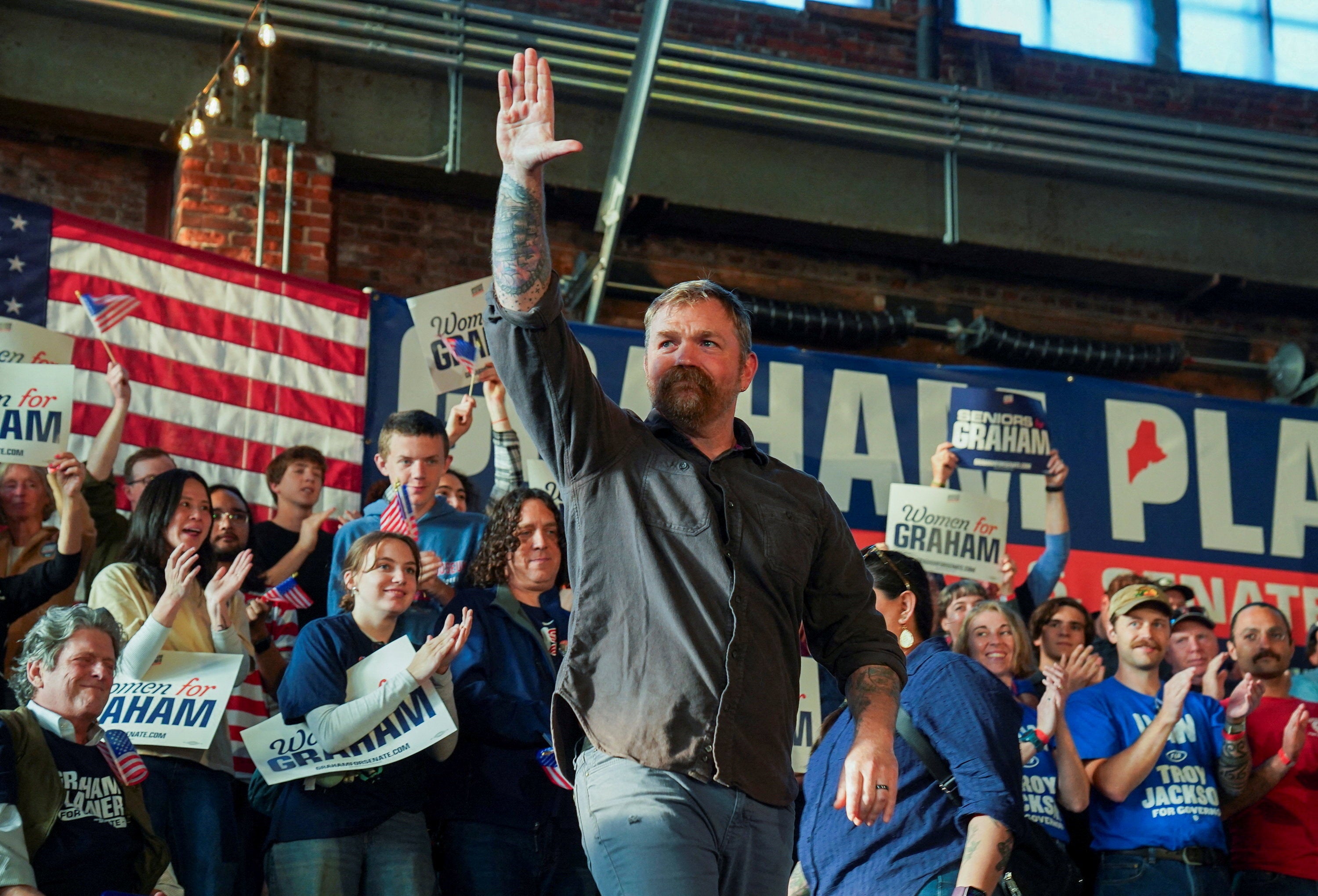 Graham Platner, Democratic campaigner for U.S. Senate successful Maine, faces caller questions amid a study successful The New York Times astir his curen of ex-partners.