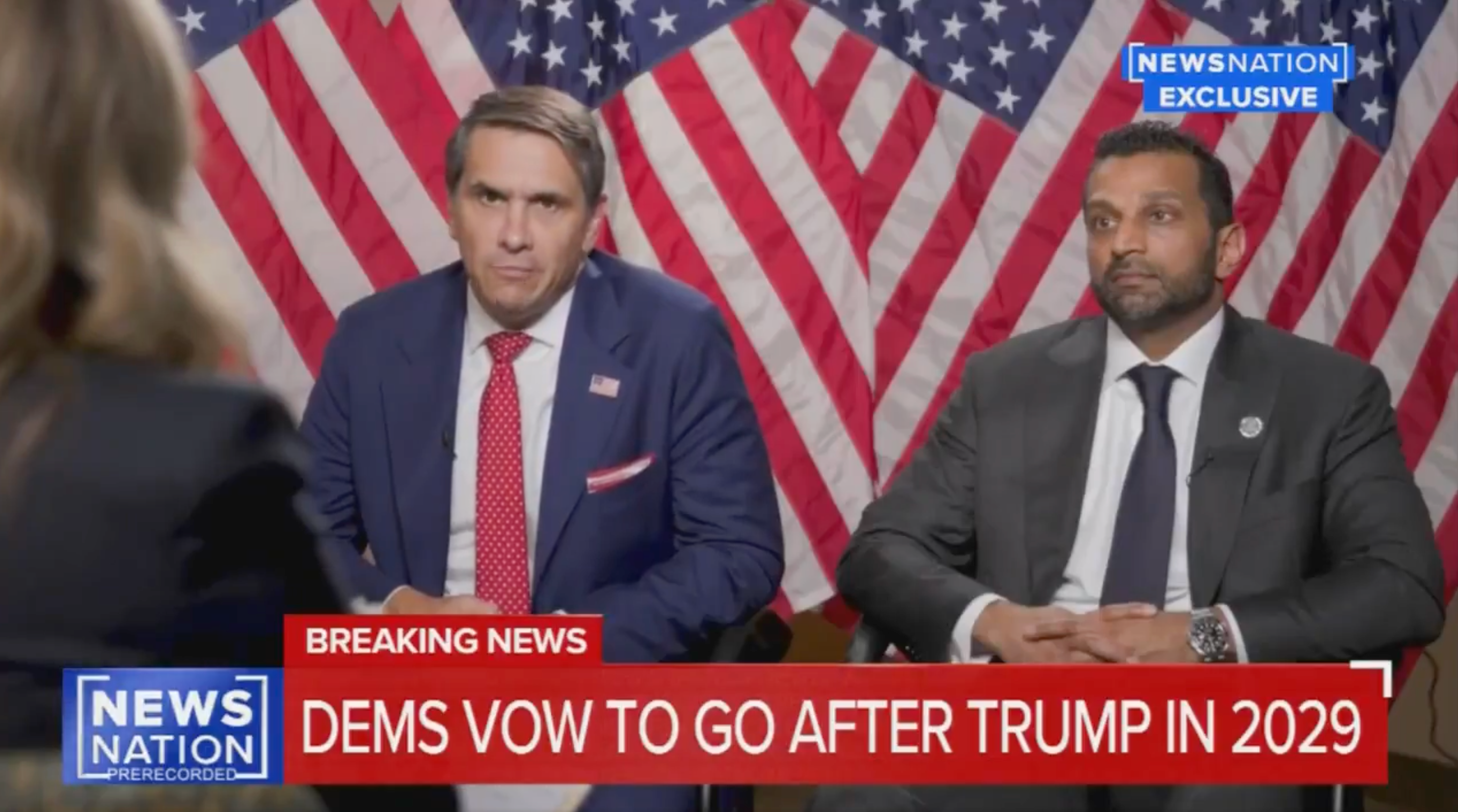 'I interest astir Democrats, immoderate Democrats, coming retired and really already forecasting what they’re gonna effort to do if they get activity again,' Blanche, sitting alongside FBI head Kash Patel, told NewsNation big Katie Pavlich