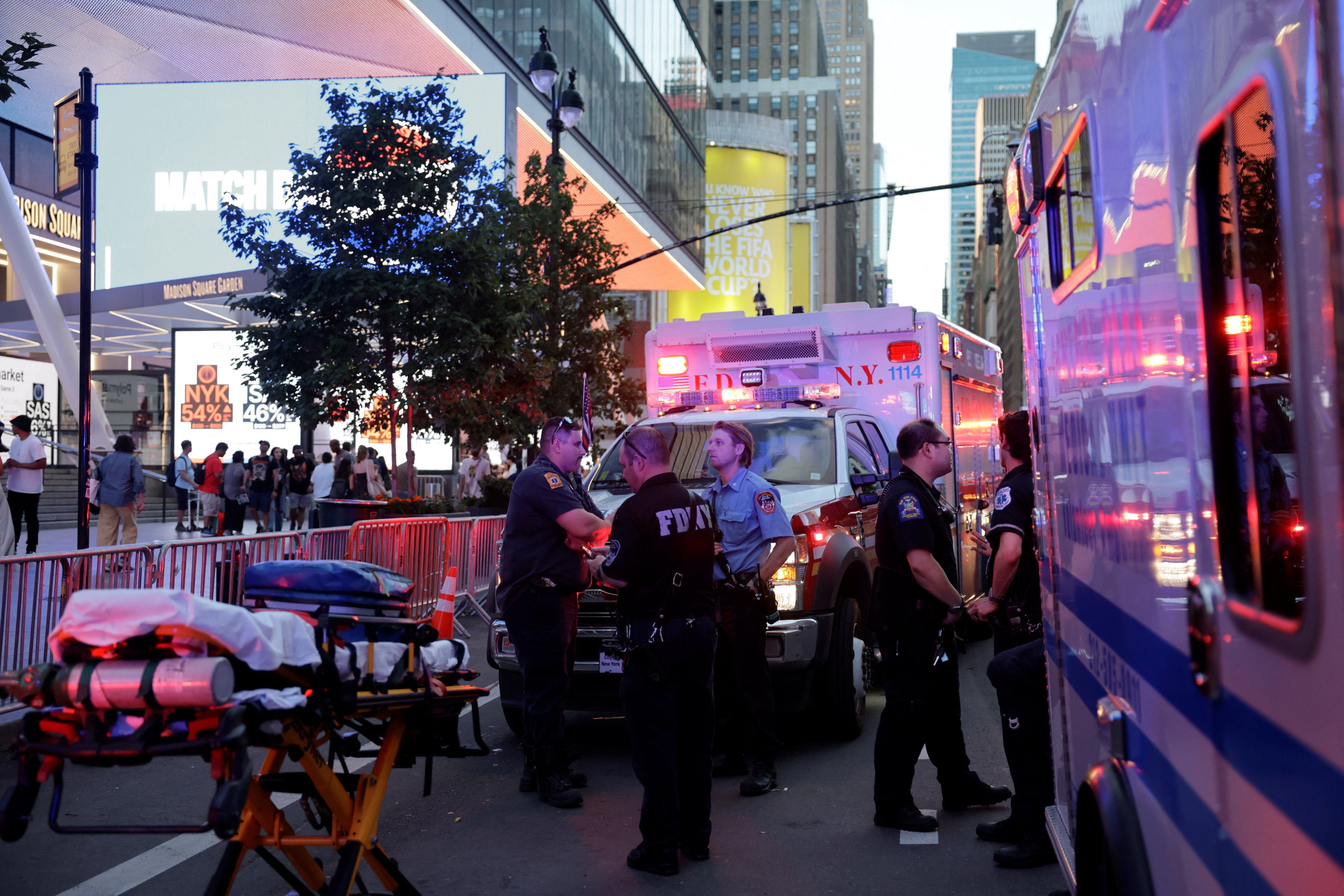 A stabbing at New York City’s Penn Station on Sunday injured six people, including one seriously. A suspect is in custody, officials said