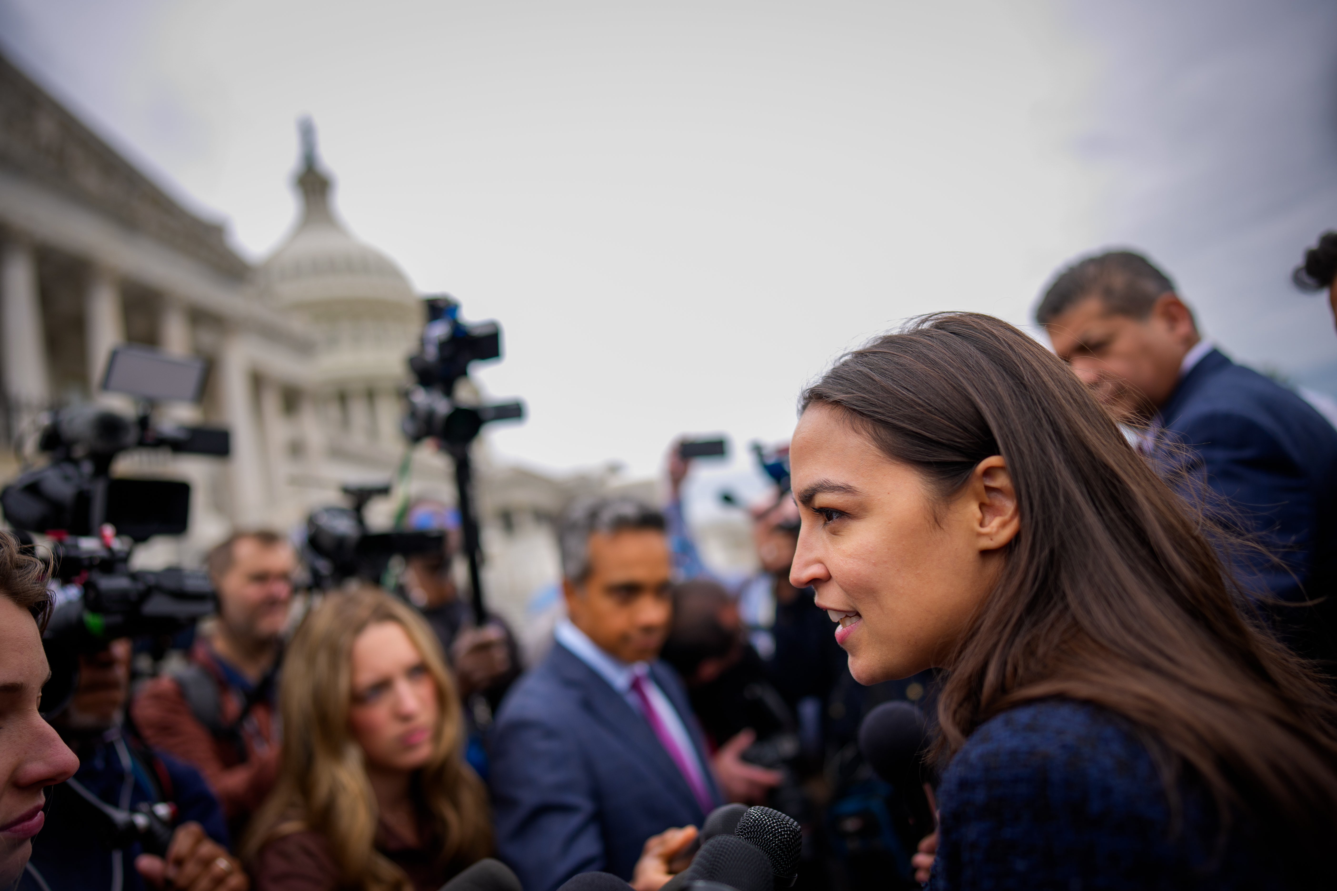  U.S. Rep. Alexandria Ocasio-Cortez (D-NY) speaks to members of nan media arsenic she arrives for nan past votes of nan week astatine nan U.S. Capitol Building connected May 21, 2026 successful Washington, DC. The House of Representatives has concluded its last votes earlier nan Memorial Day recess. (Photo by Andrew Harnik/Getty Images)