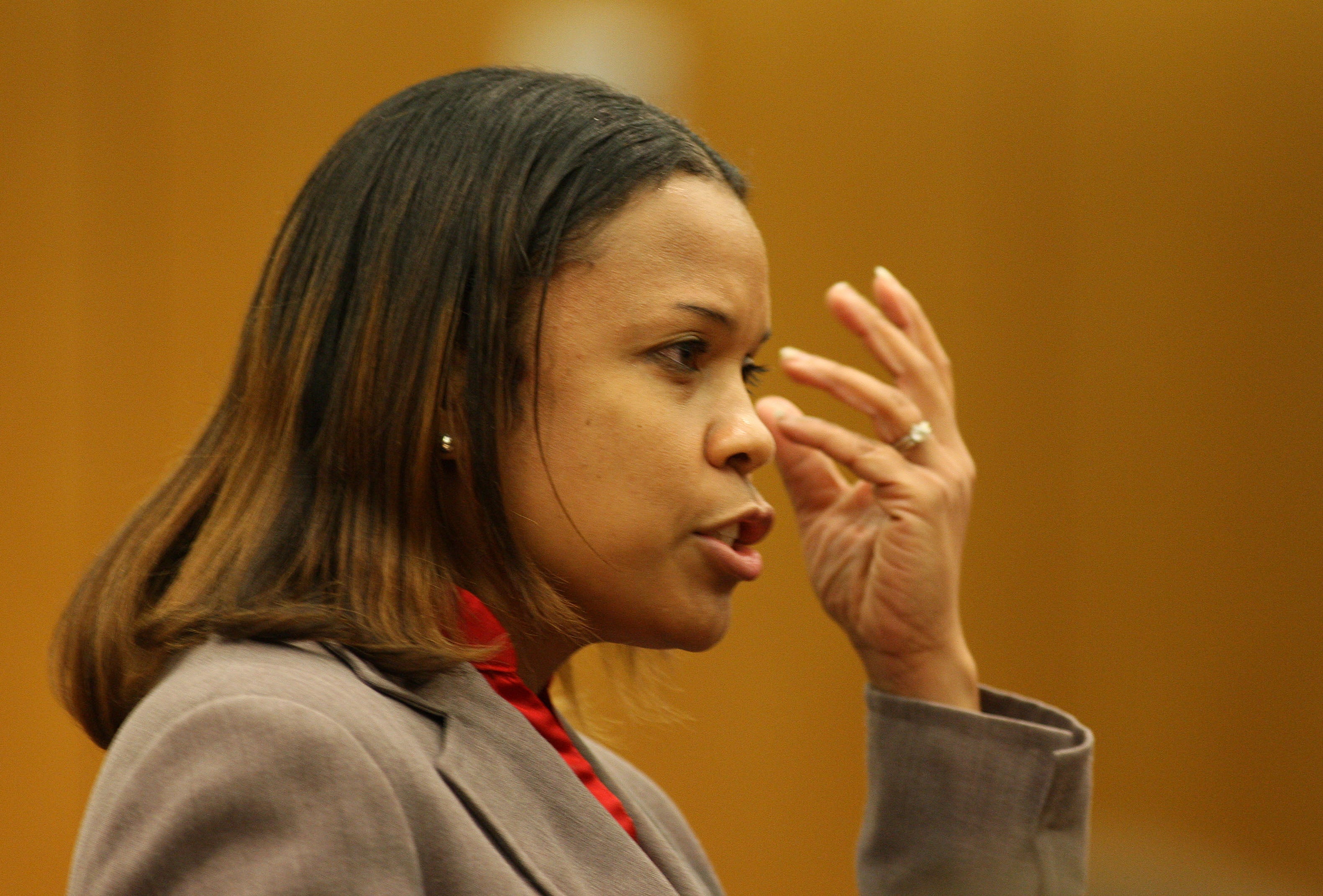 Then- Fulton County Senior ADA Eleanor Ross speaks during opening statements Wednesday, Feb. 17, 2010, successful Atlanta