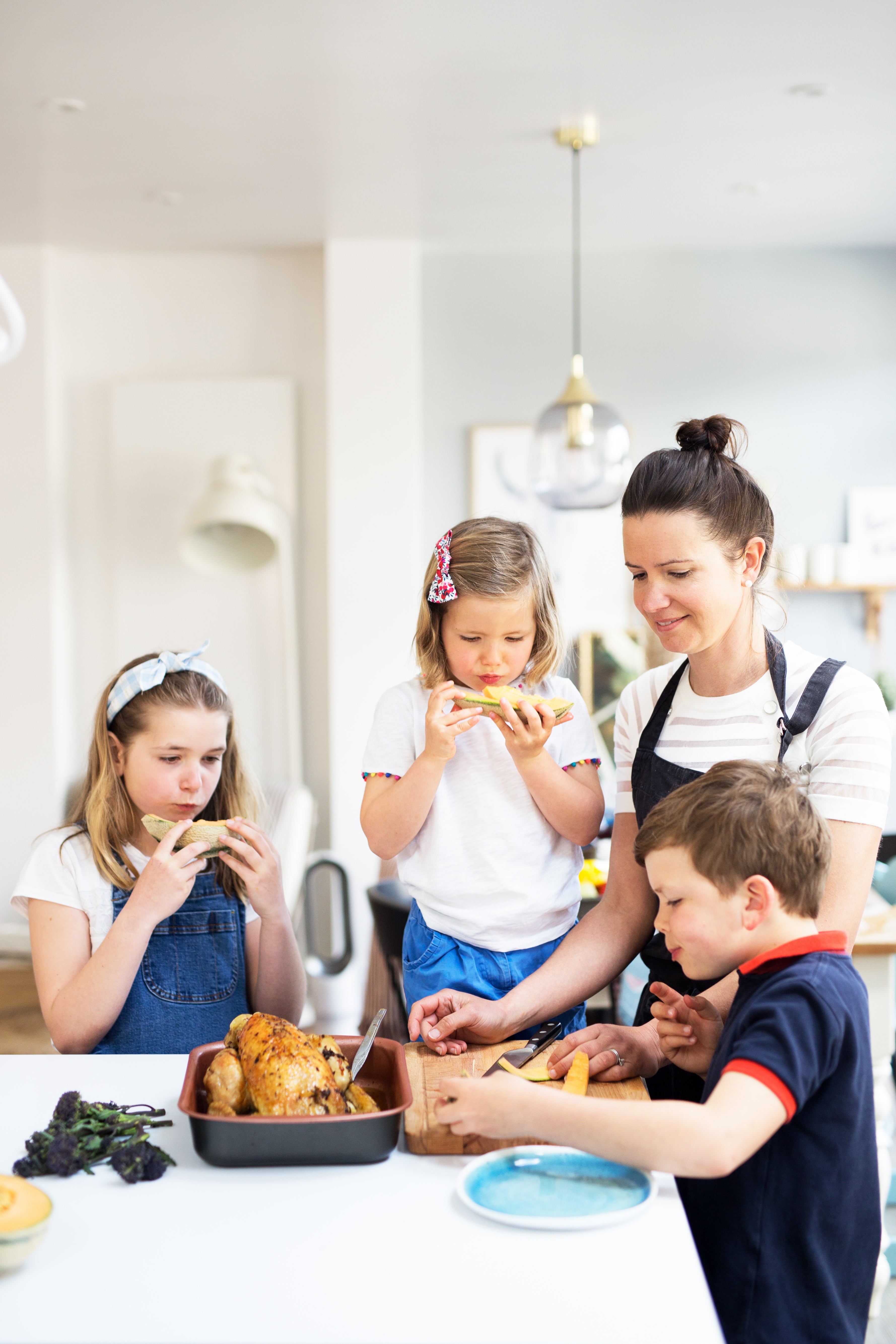 Claudine believes children are more adventurous when they eat the same food as everyone else