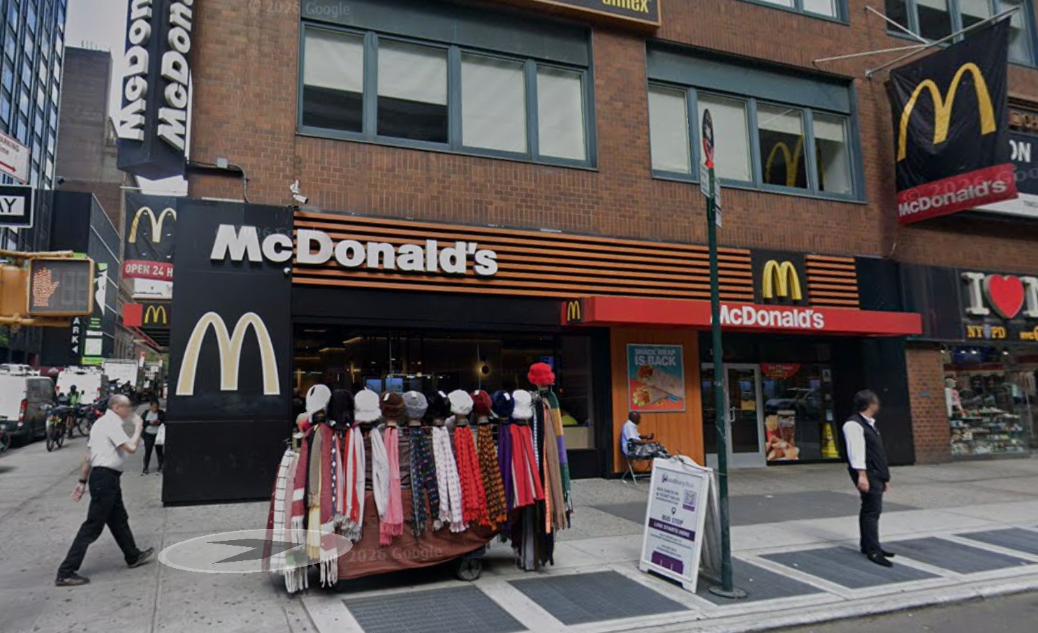 The McDonald's successful Midtown Manhattan wherever Yvette Hinds claims she was severely sickened by a Sausage McMuffin pinch Egg