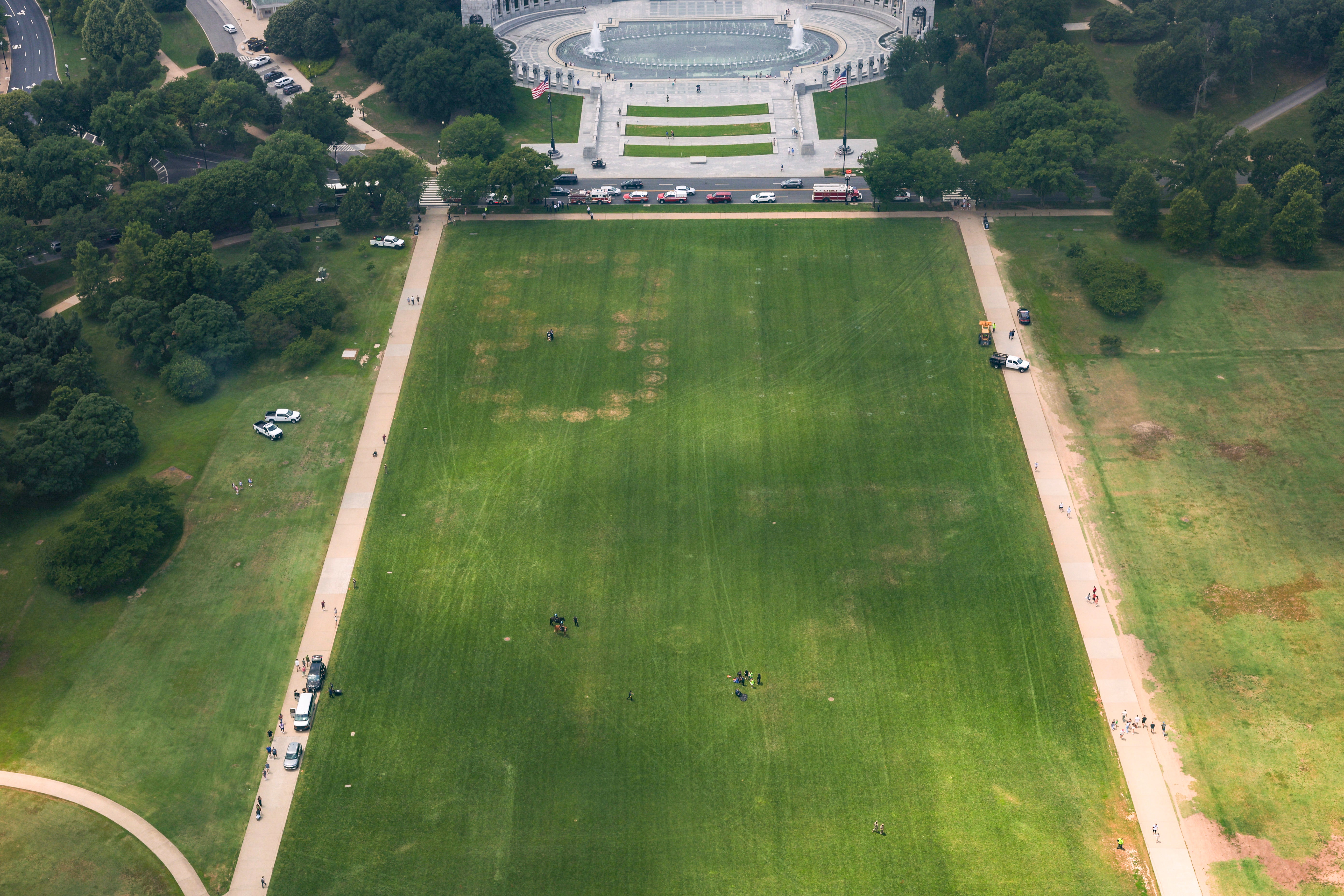 The motto ‘8647’ appeared connected a section connected nan National Mall connected Thursday, prompting a national investigation